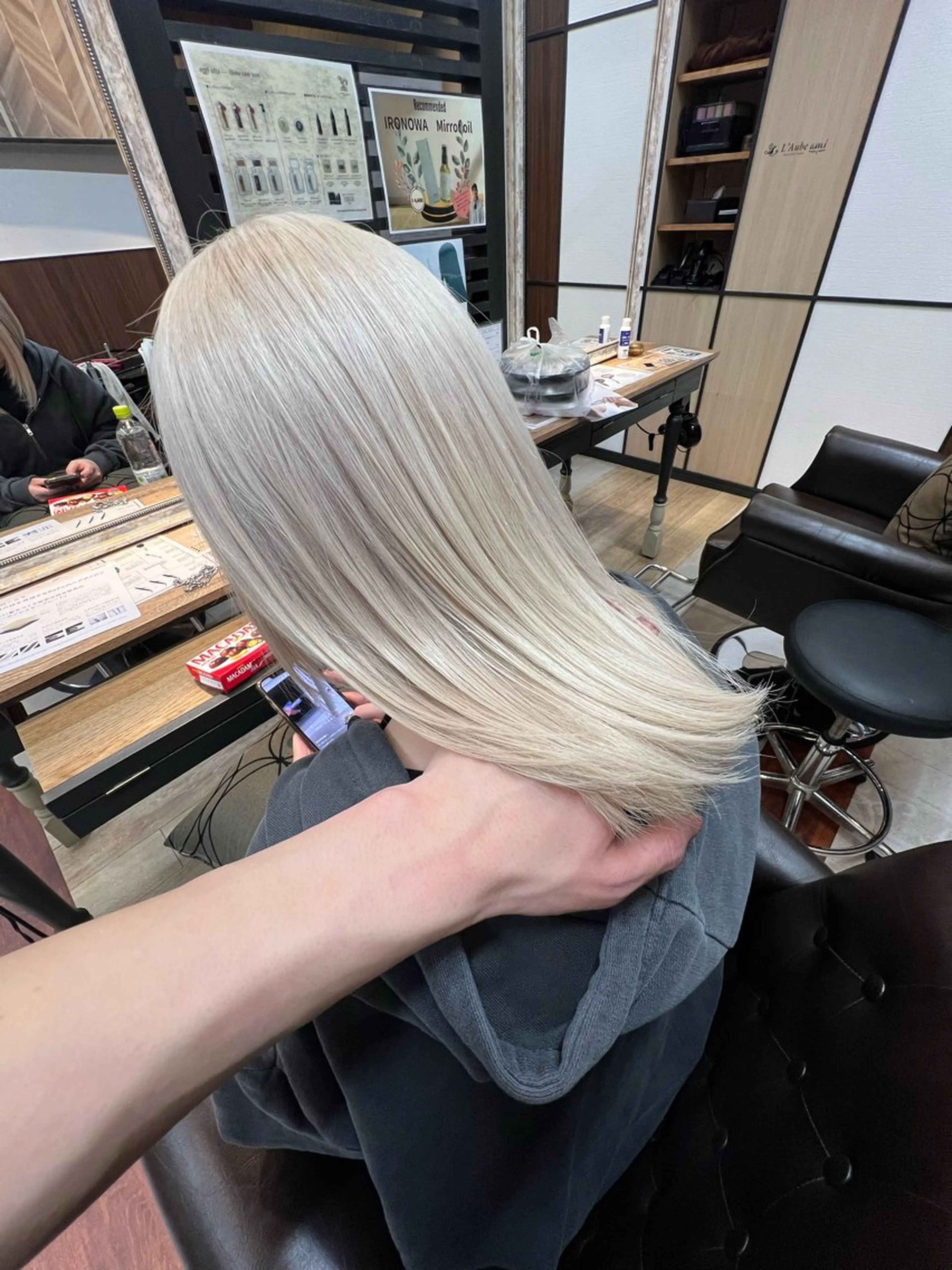 セミロング ヘアカラー トリートメント L'aube ami /キイチのヘアスタイル