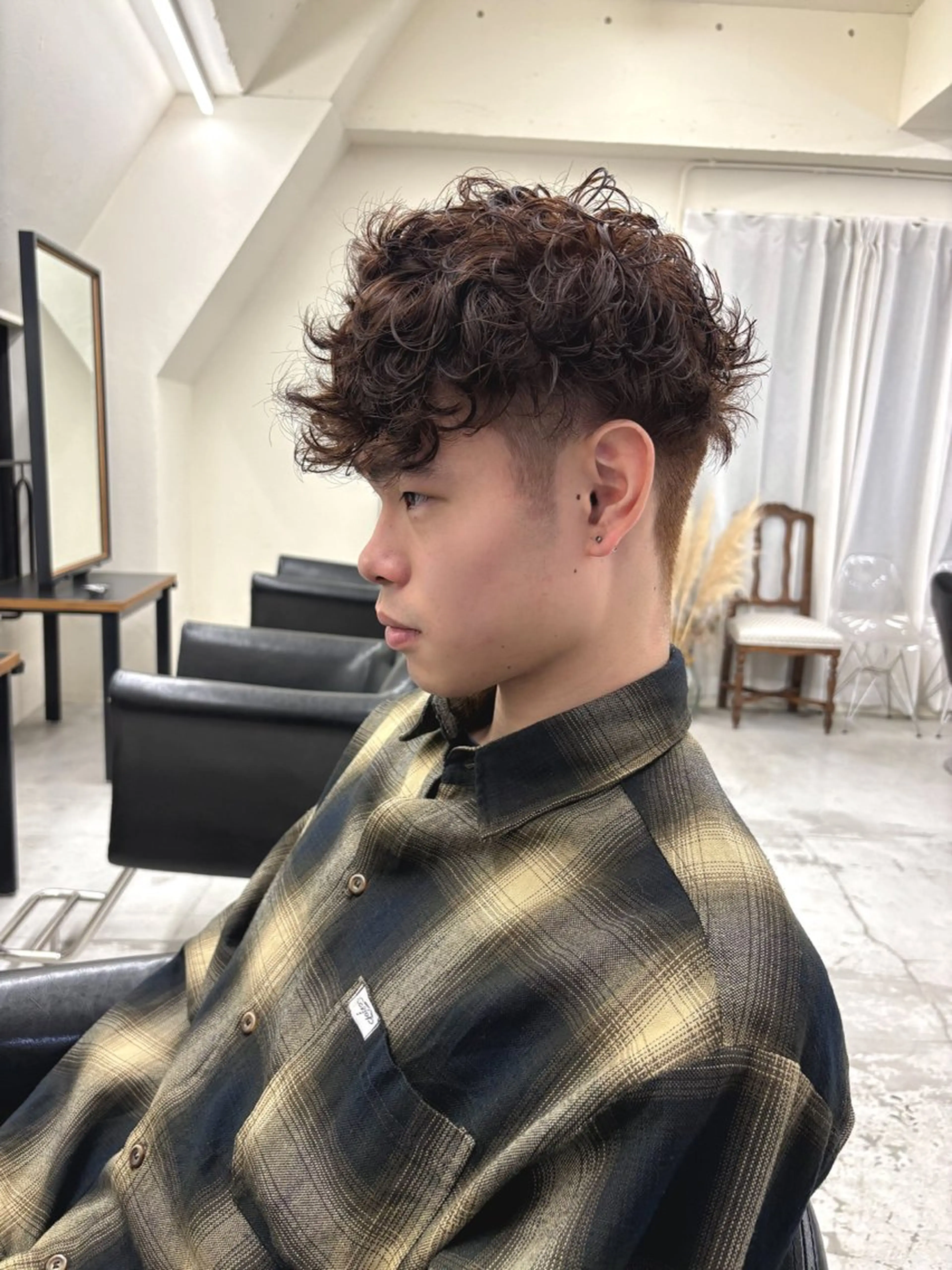 ショート パーマ メンズ ヘアカラー s. kahoのヘアスタイル
