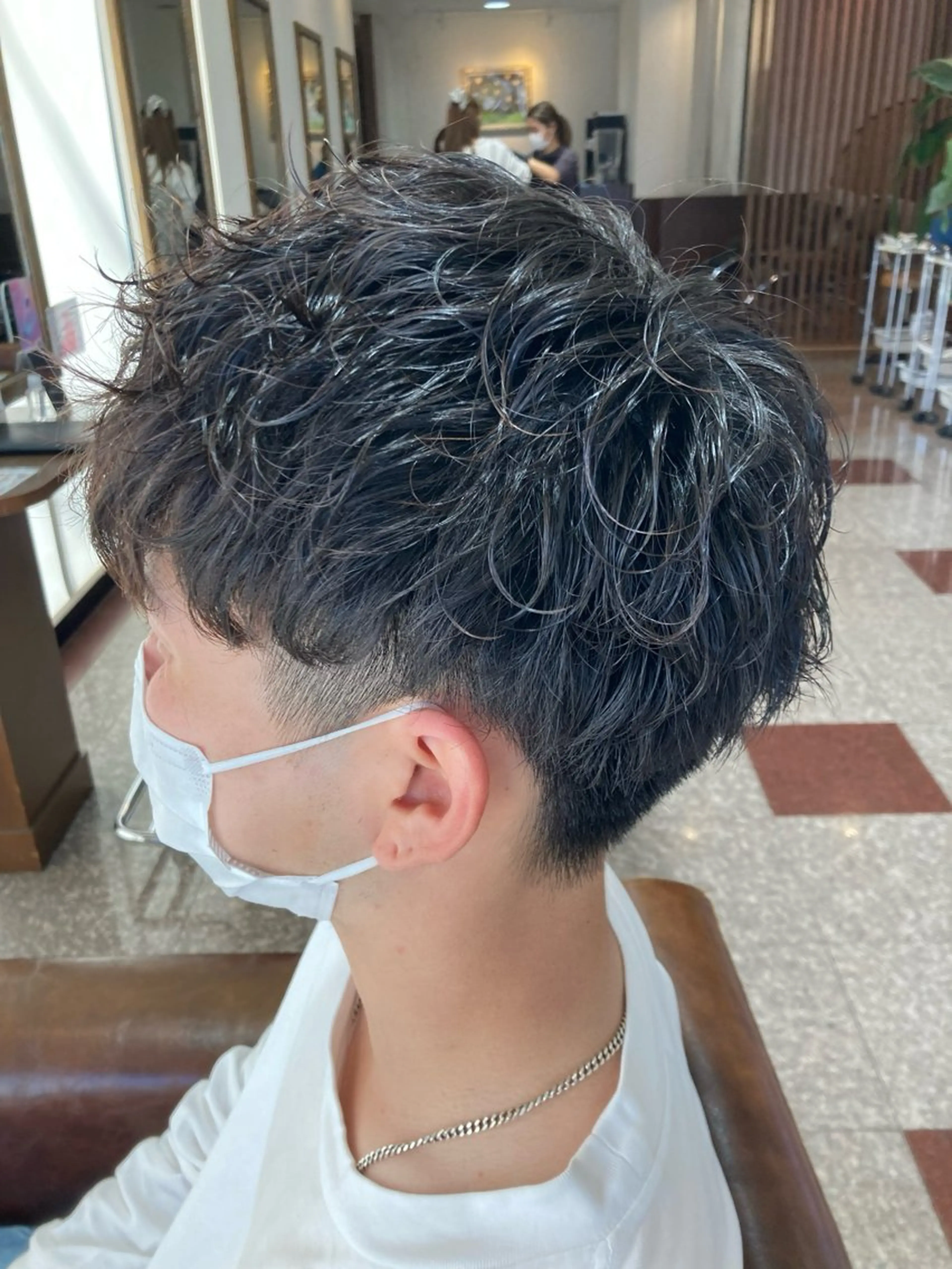 メンズ カット パーマ 加納 孝也のヘアスタイル