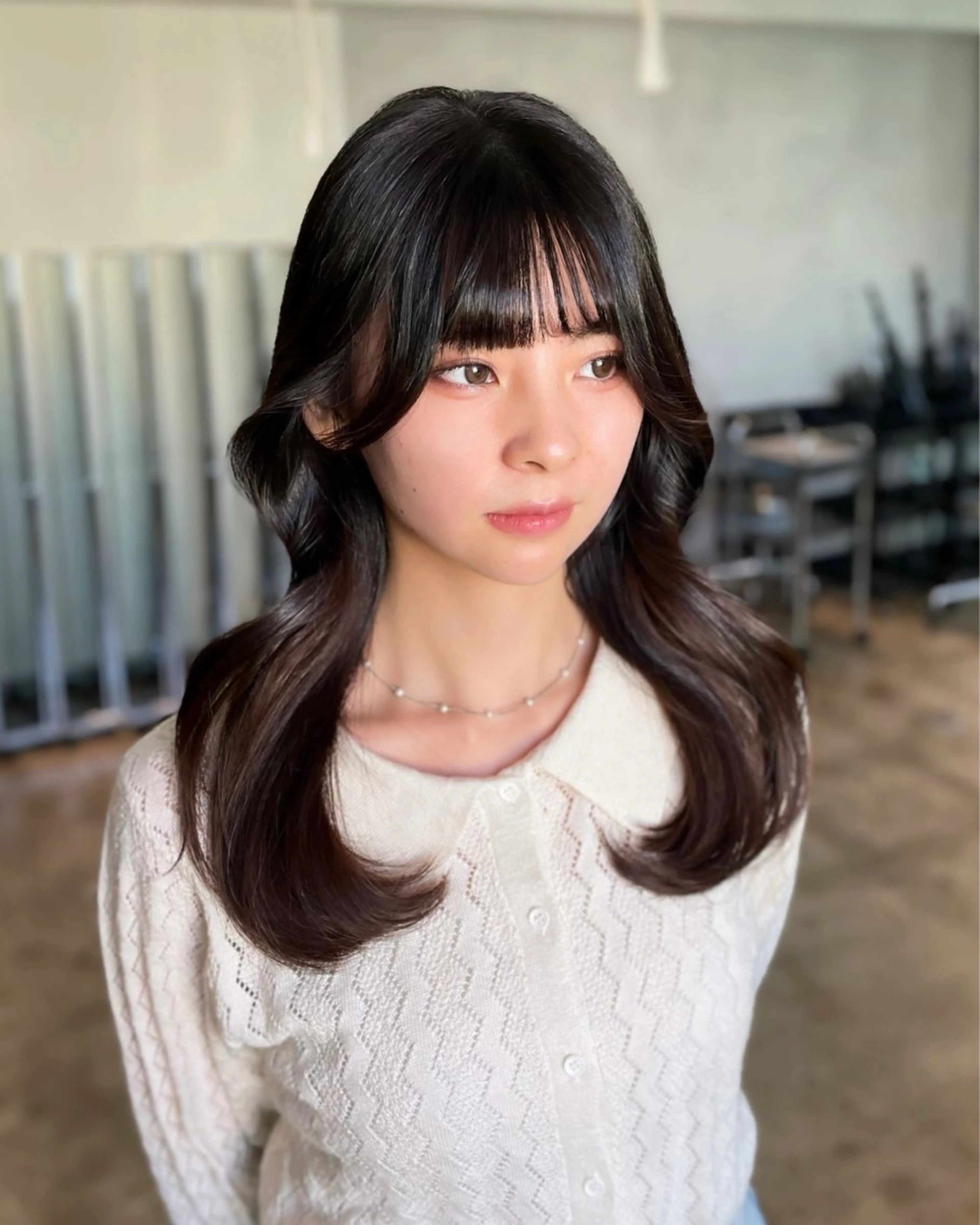 ロング くびれヘア 韓国風ヘア レイヤーカット MINAMO 韓国レイヤーのヘアスタイル