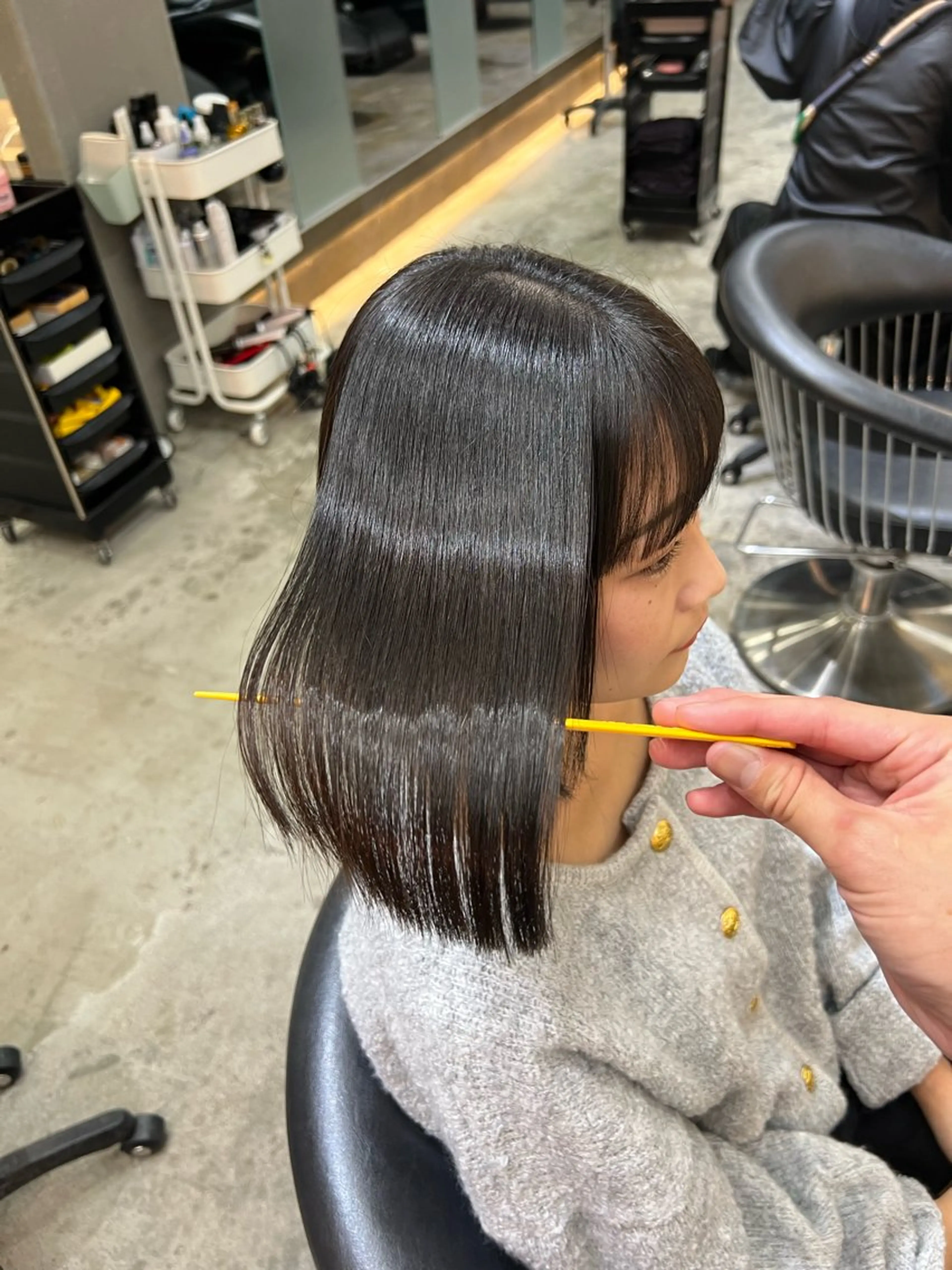ショート カット 縮毛矯正 トリートメント ヘアセット 艶感カラー/縮毛矯正 髪質改善/三ツ木一生のヘアスタイル