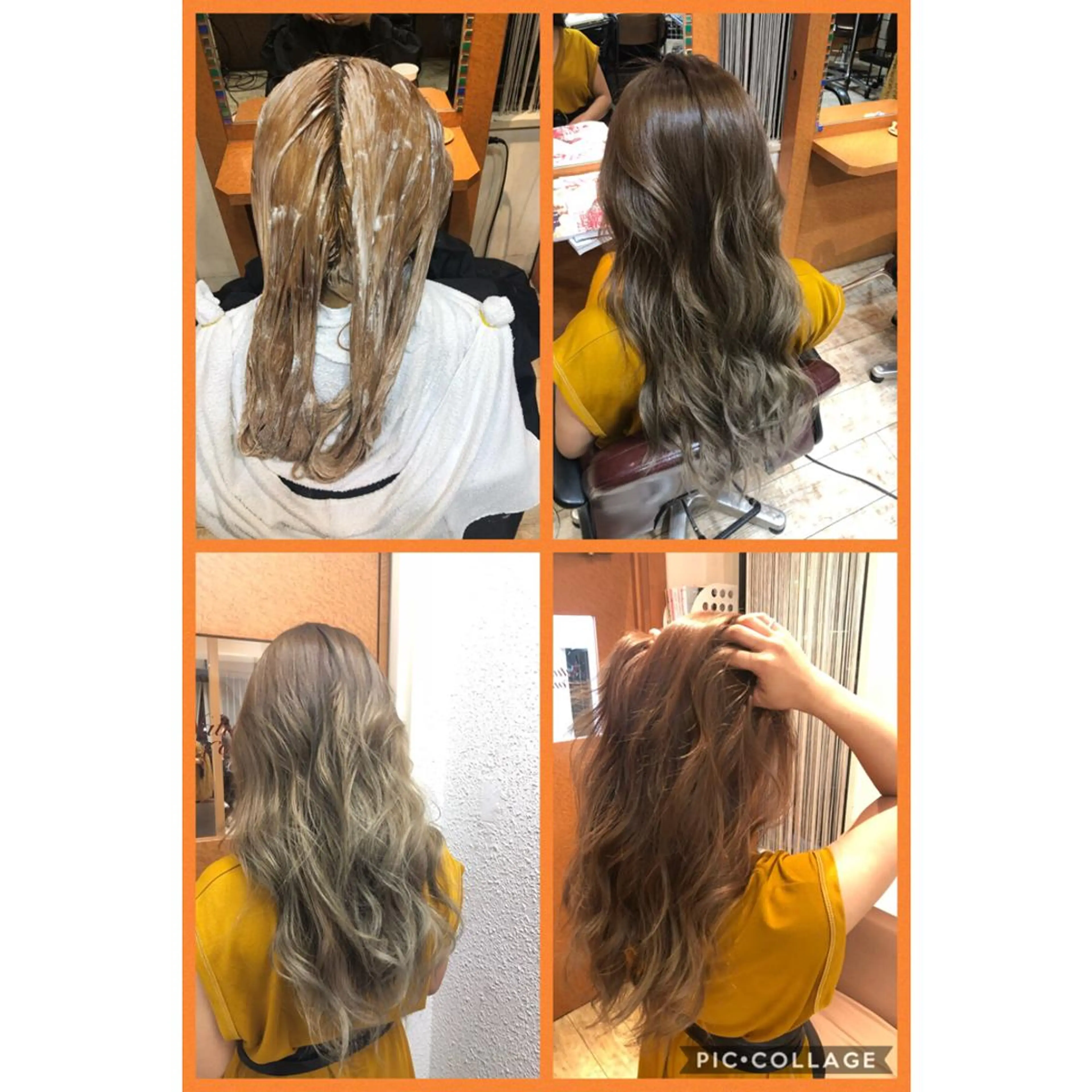 ロング カラー ベージュカラー ブリーチ 100%髪質改善特化 TRUNSのヘアスタイル