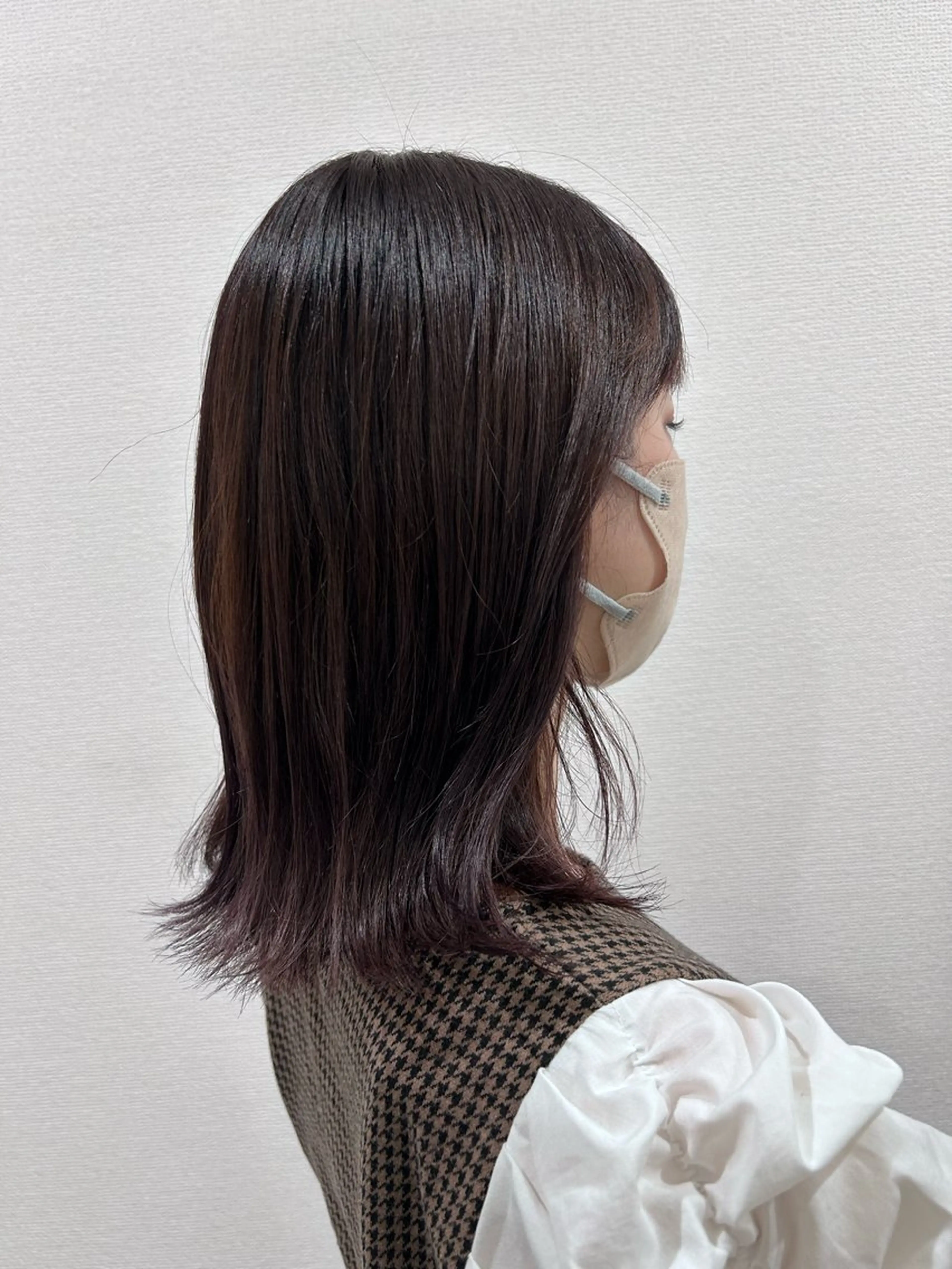 カラー ピンクカラー バイオレットカラー SALOWIN 新宿三丁目me+所属・レイヤー/ボブ/ パーマ/HARUKAのヘアスタイル