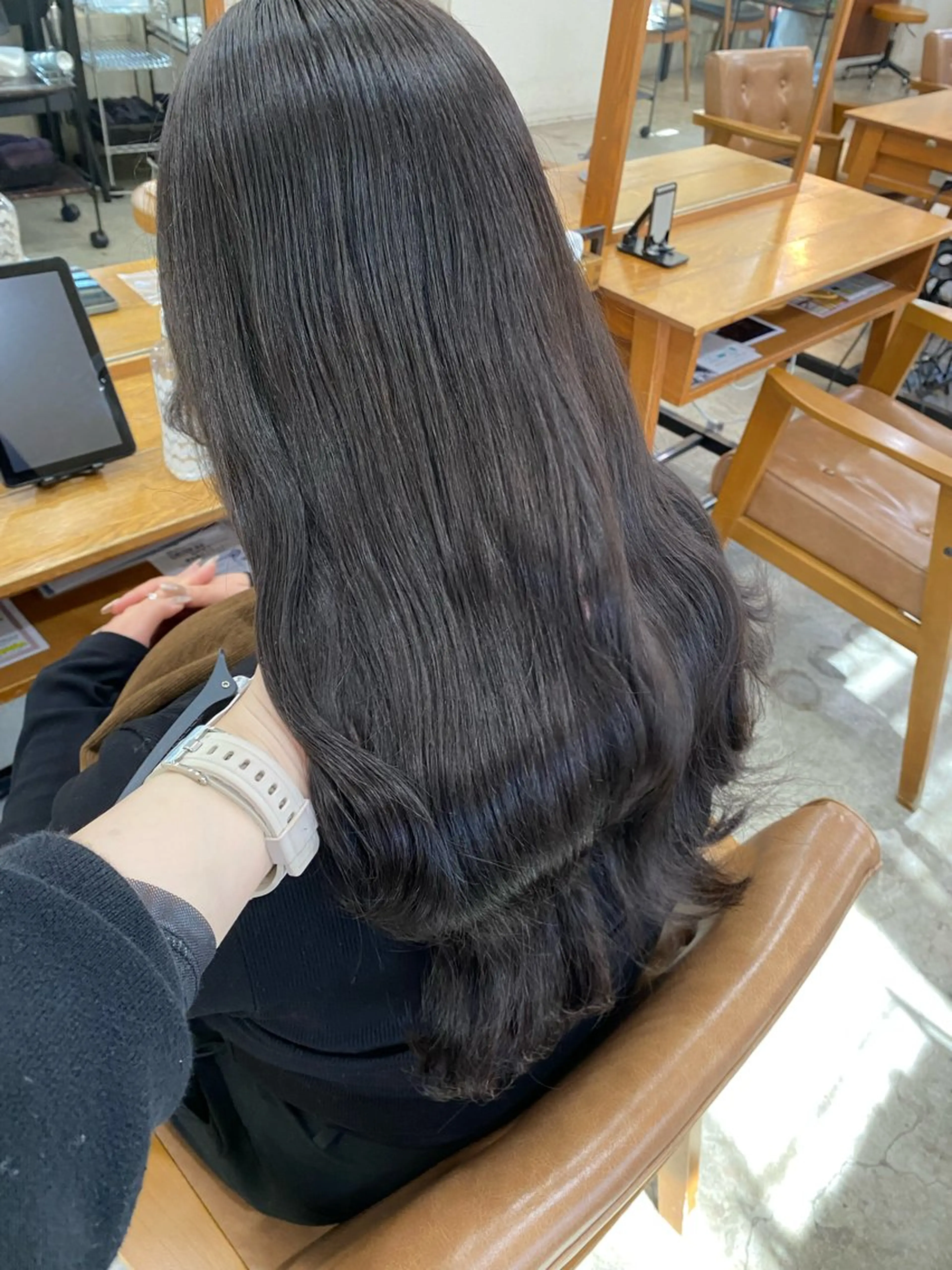 ロング カラー カット ヘアカラー トリートメント 暖色/ブラウン/ 透明感/ゆうかのヘアスタイル