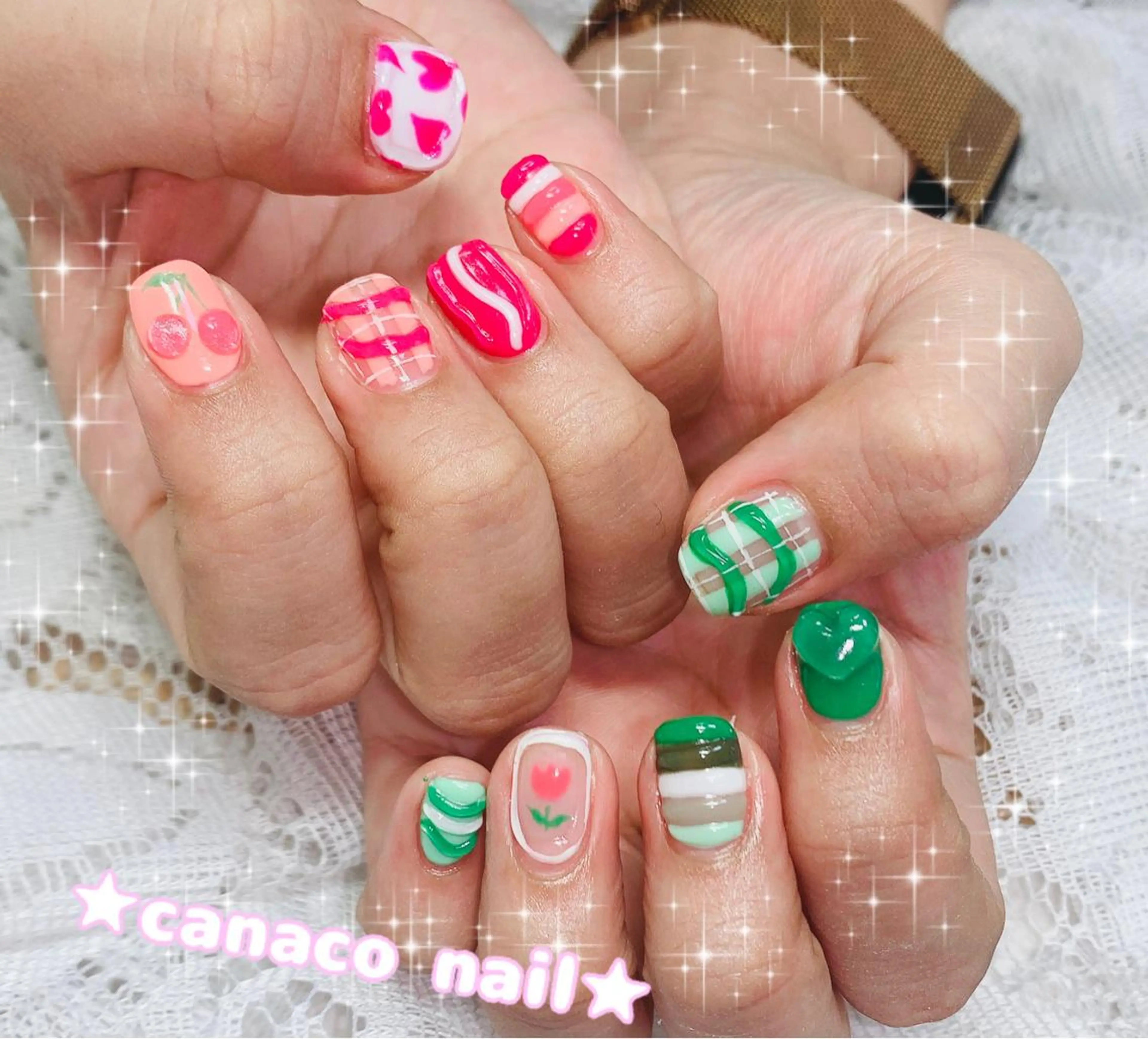ネイル アートネイル ジェルネイル 韓国ネイル パラジェル ぷっくりネイル ハンドネイル ハンドケア ベテランネイル cnc nailのネイルデザイン