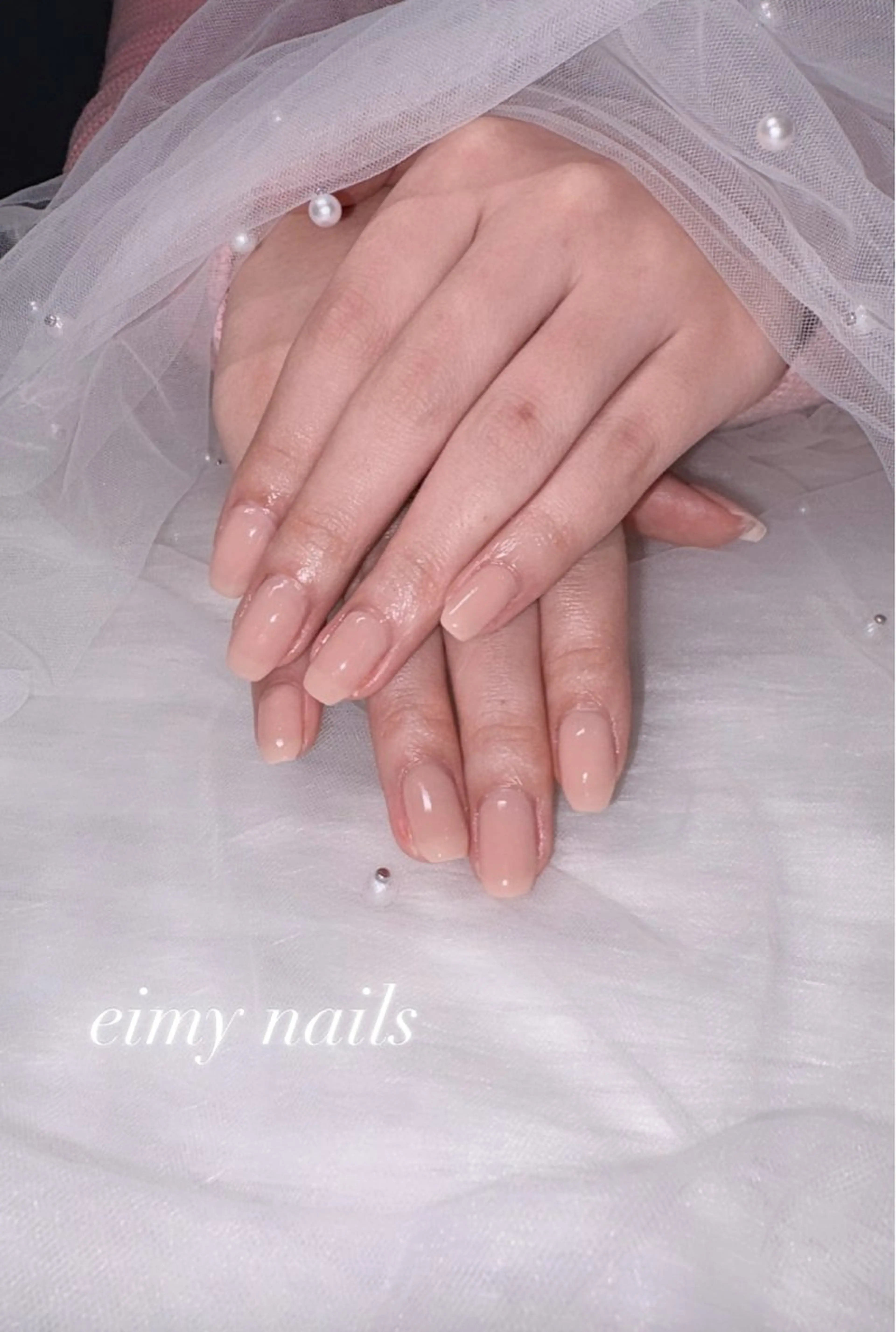 ネイル ワンカラーネイル ピンク ピンクベージュ ハンドネイル eimy nails♡のネイルデザイン