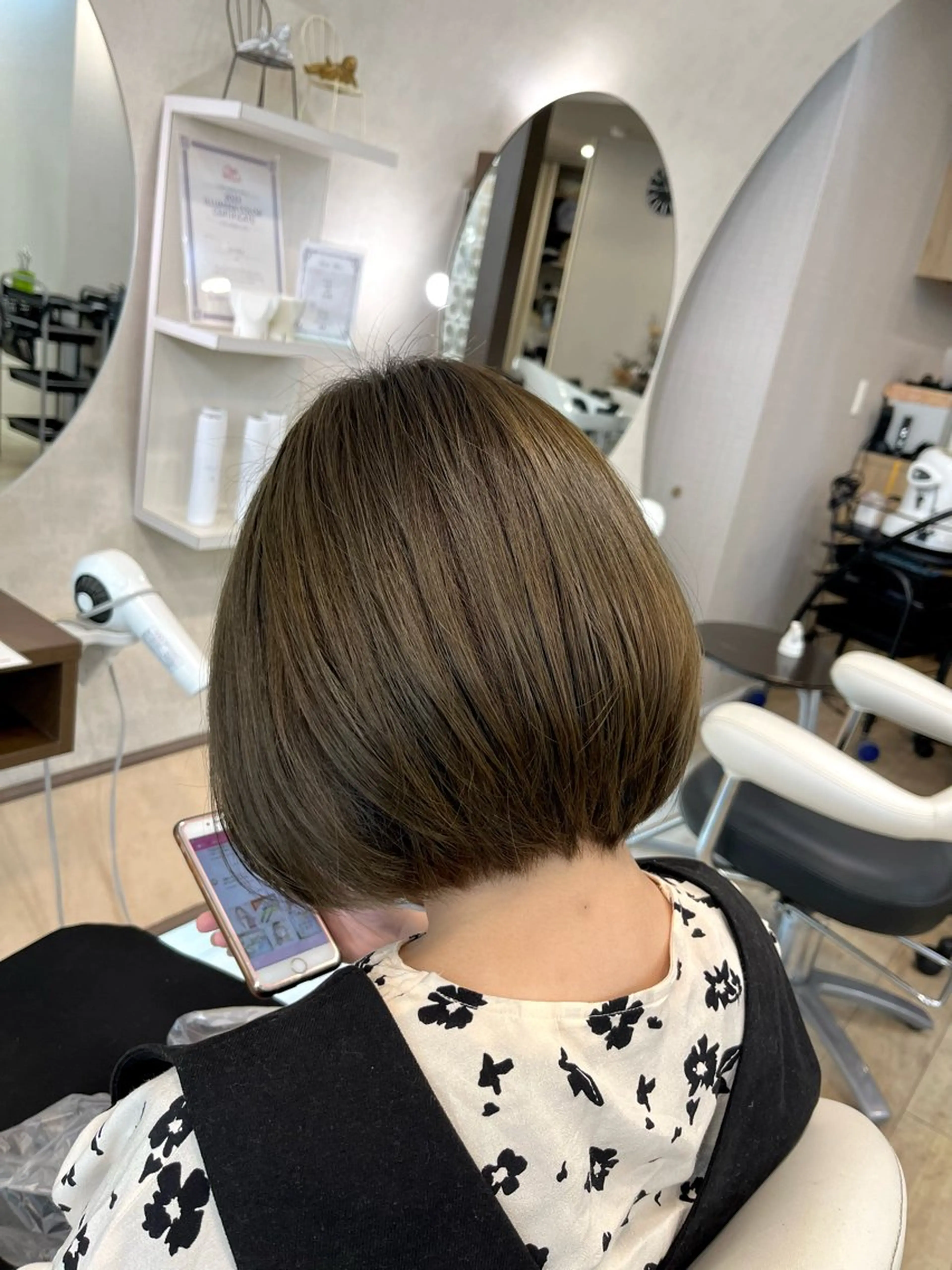 ミディアム カラー ボブ Ryoko 南草津のマツエク・マツパデザイン