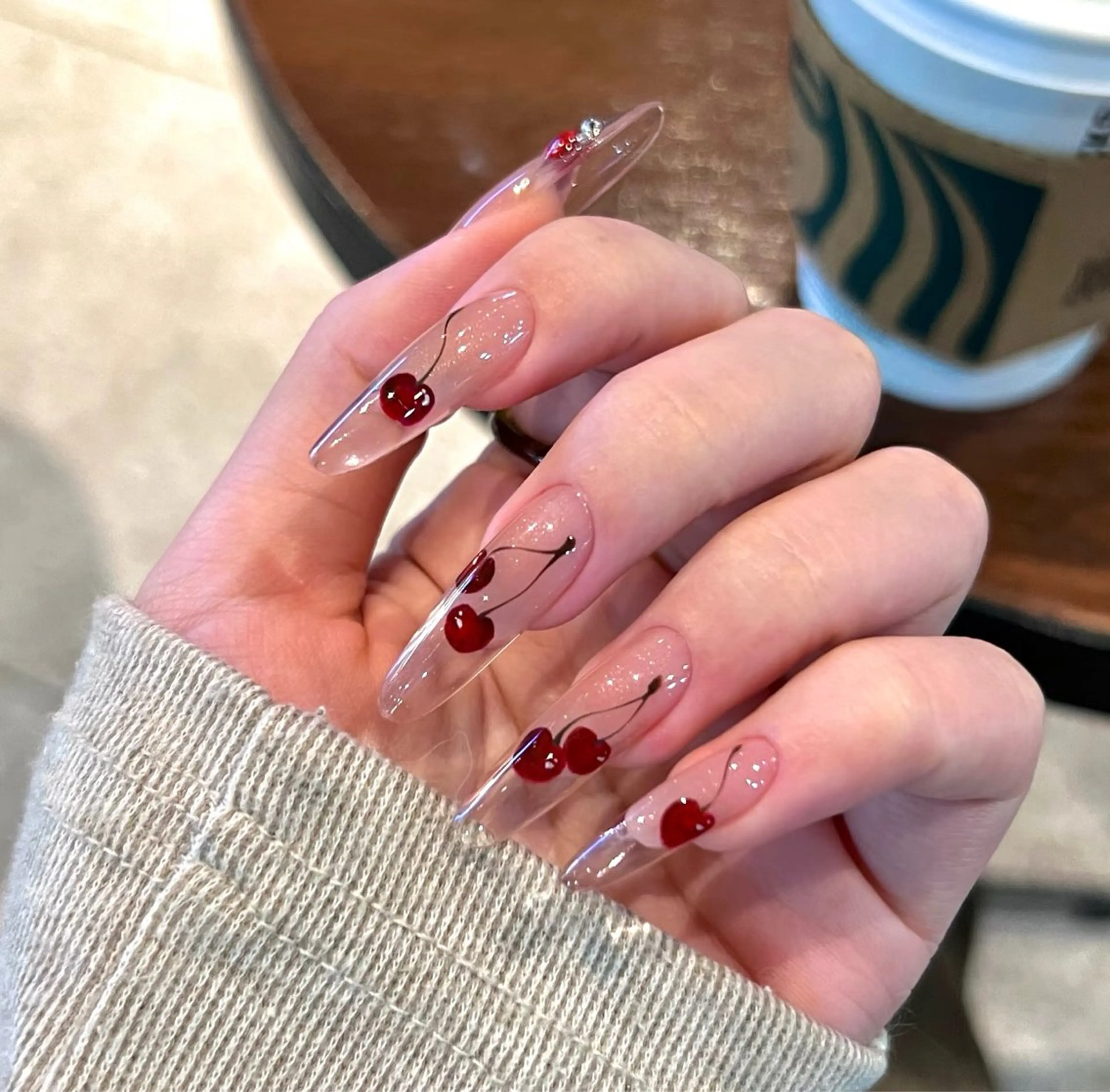 ネイル オーロラネイル フラワーネイル フットネイル フレンチネイル ジェルネイル ハンドネイル 長さだし専門 ありさのネイルデザイン