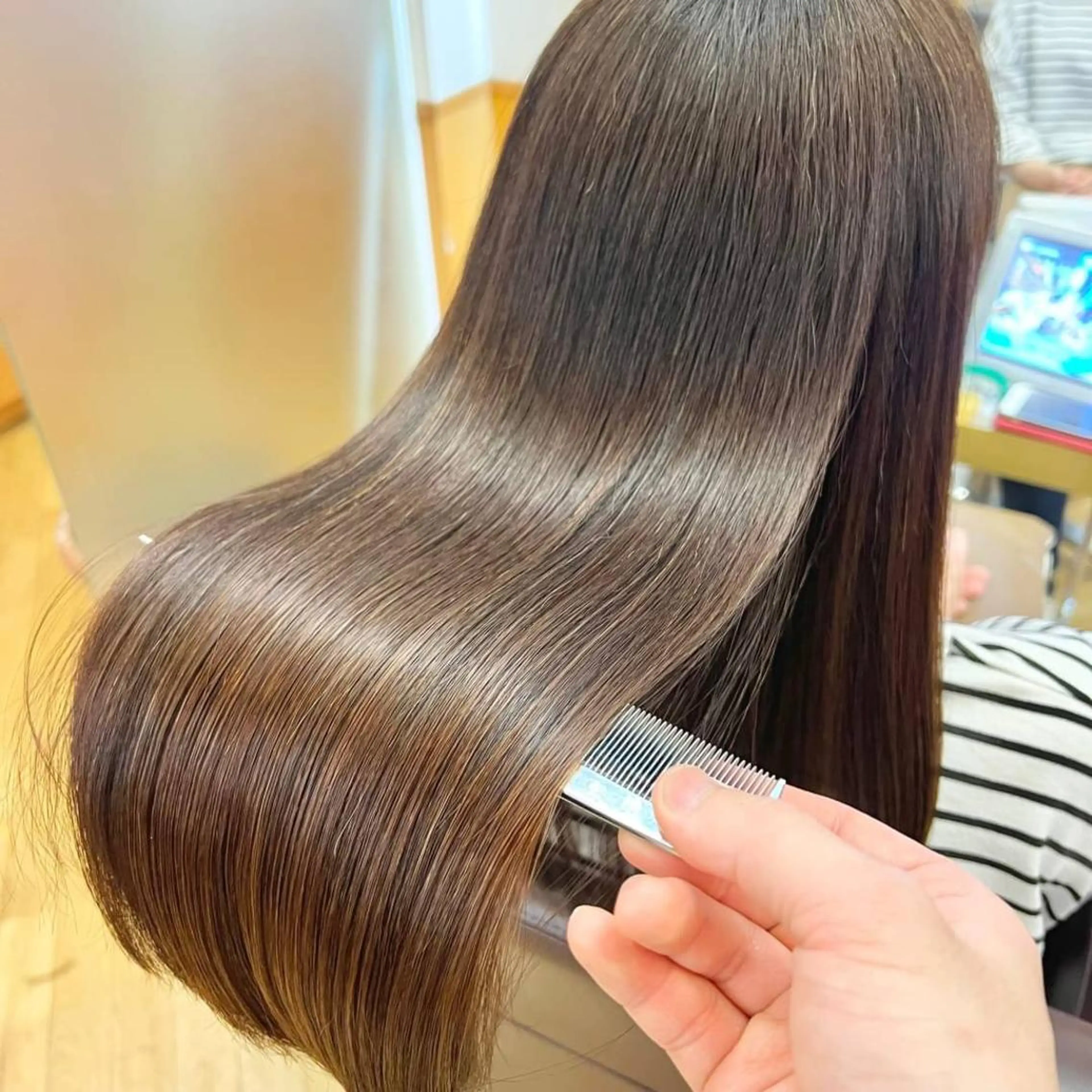 ロング カット 縮毛矯正 トリートメント 中根　いち 美髪を作るプロのヘアスタイル