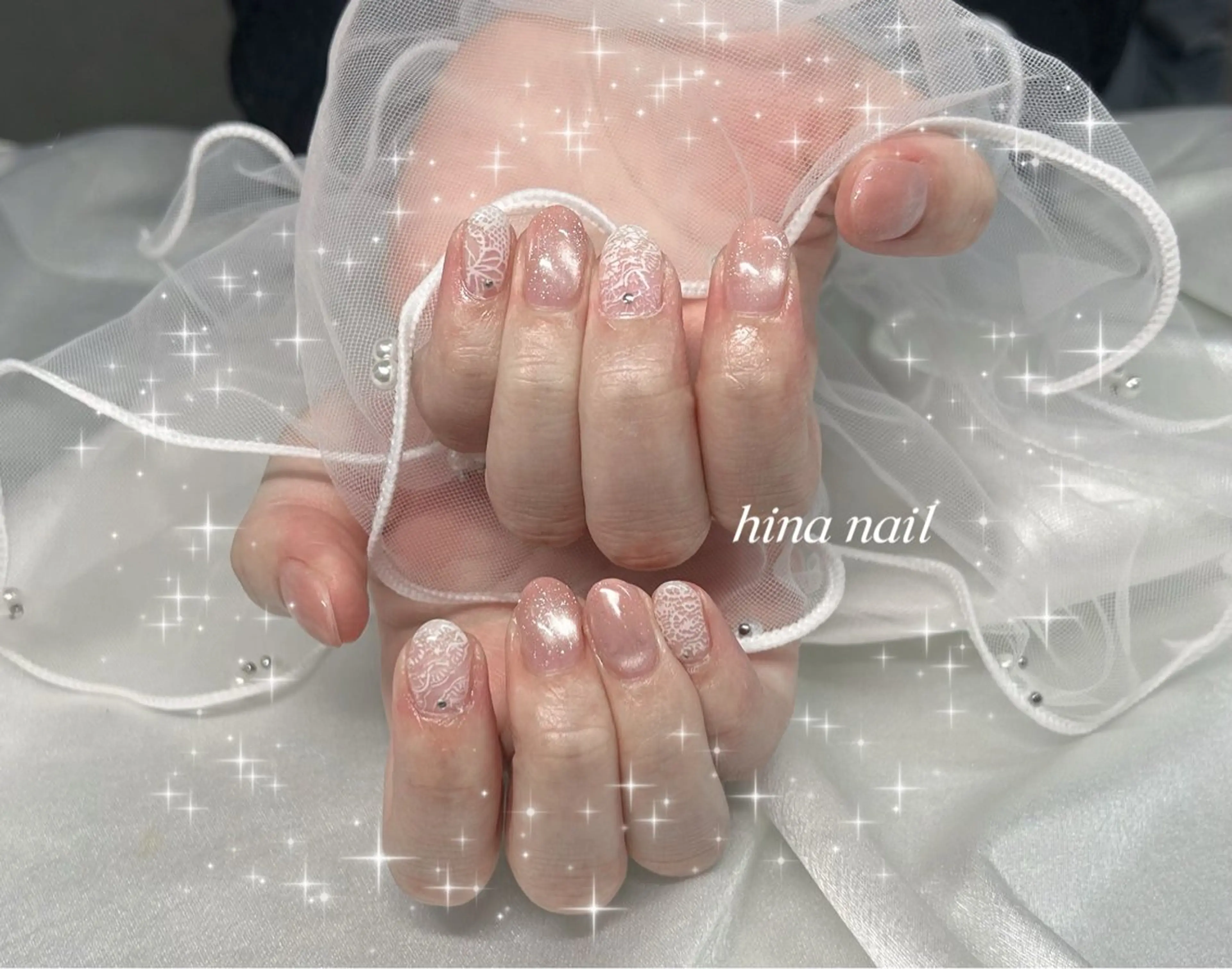 ネイル レース ワンホンネイル ハンドネイル Hina nail 木場のネイルデザイン