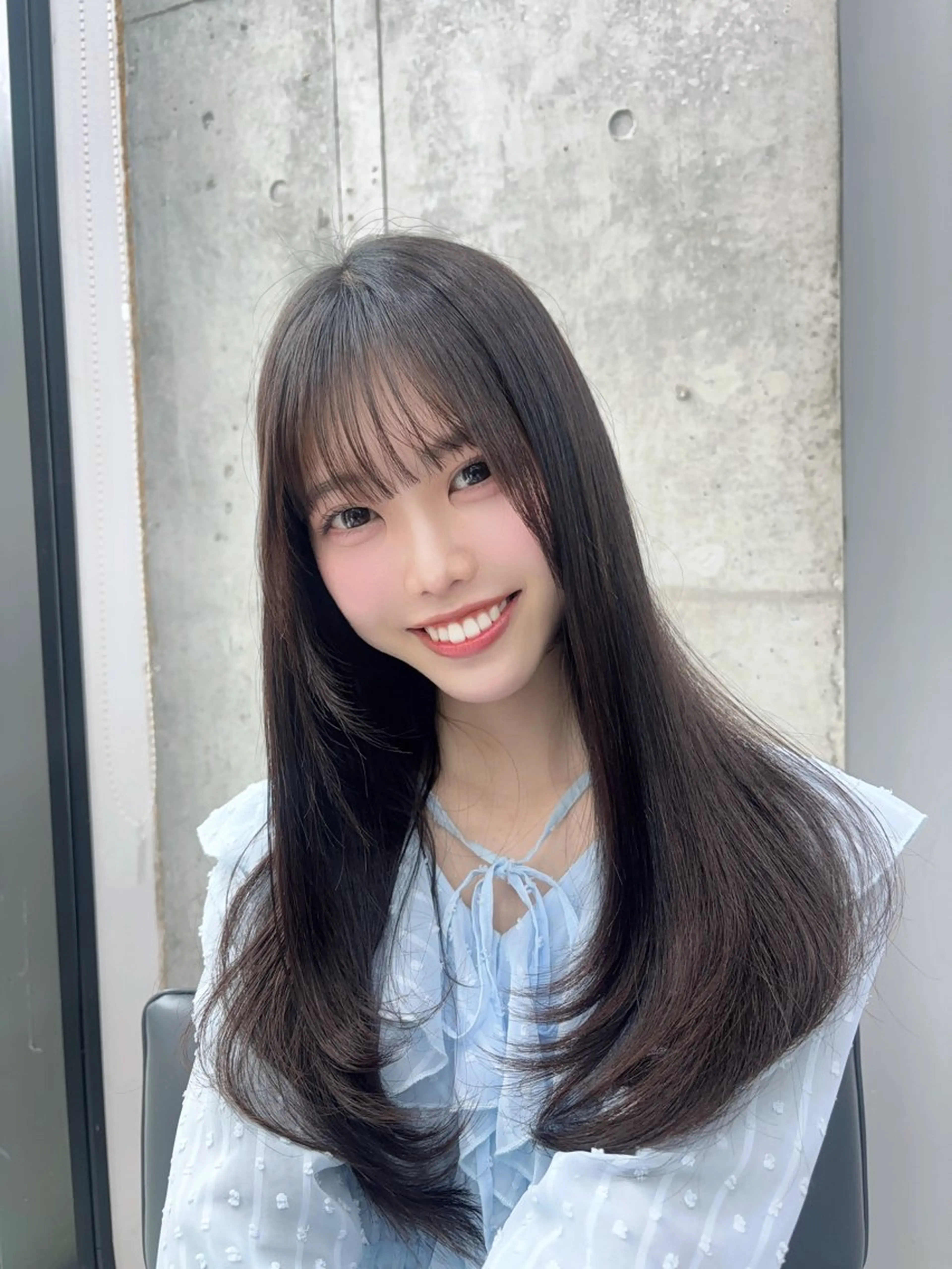 ロング youres hair恵比寿本店所属・縮毛矯正×レイヤー カット/飯田 輝のヘアスタイル