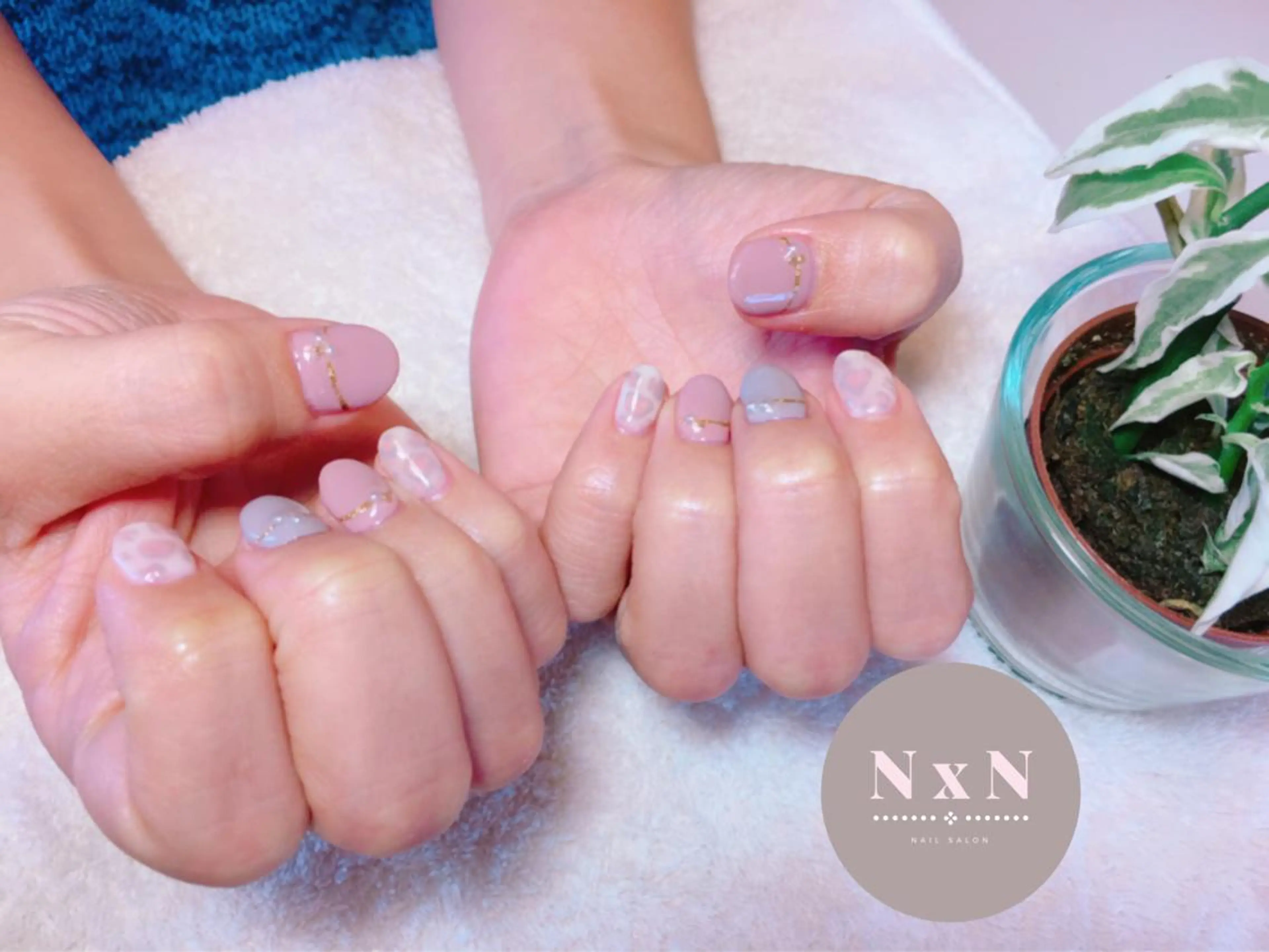 ネイル アニマル柄 ハート nail salon N×Nのネイルデザイン