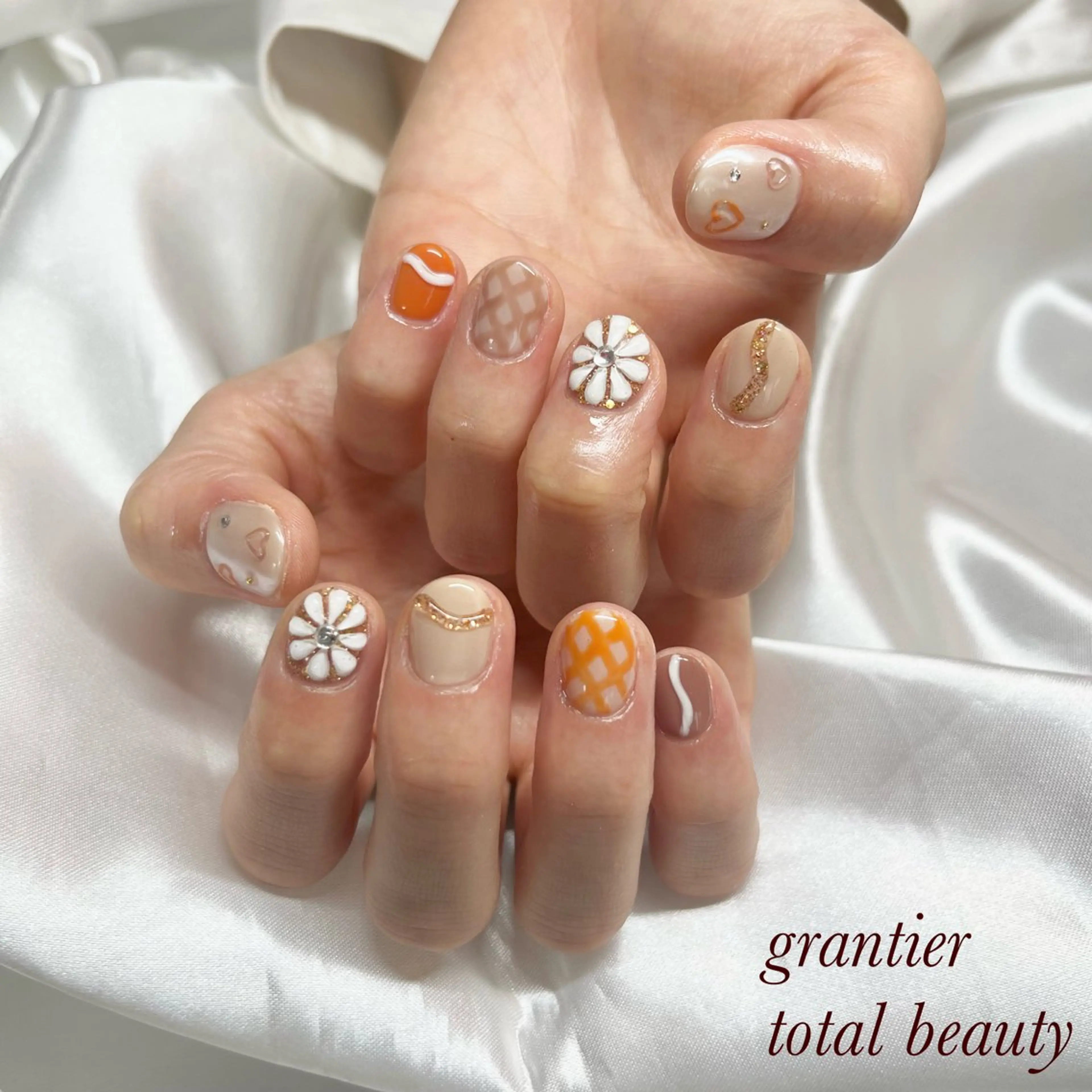 ネイル 持ち込み ハンドネイル フットネイル grantier beautyのネイルデザイン