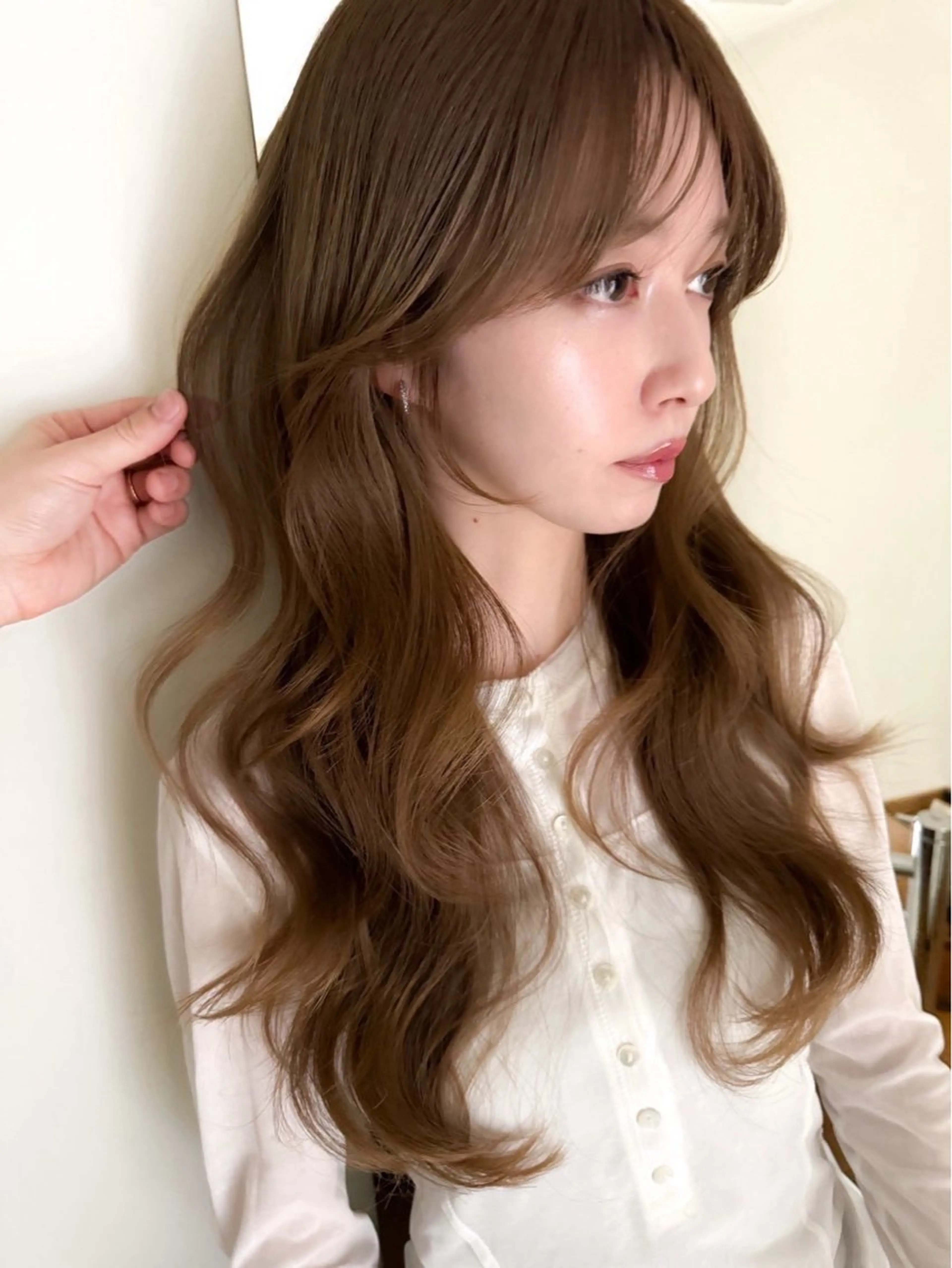 セミロング カラー ヘアアレンジ ヘアカラー トリートメント 🫧透明感カラー/ 艶カラー🫧namiのヘアスタイル