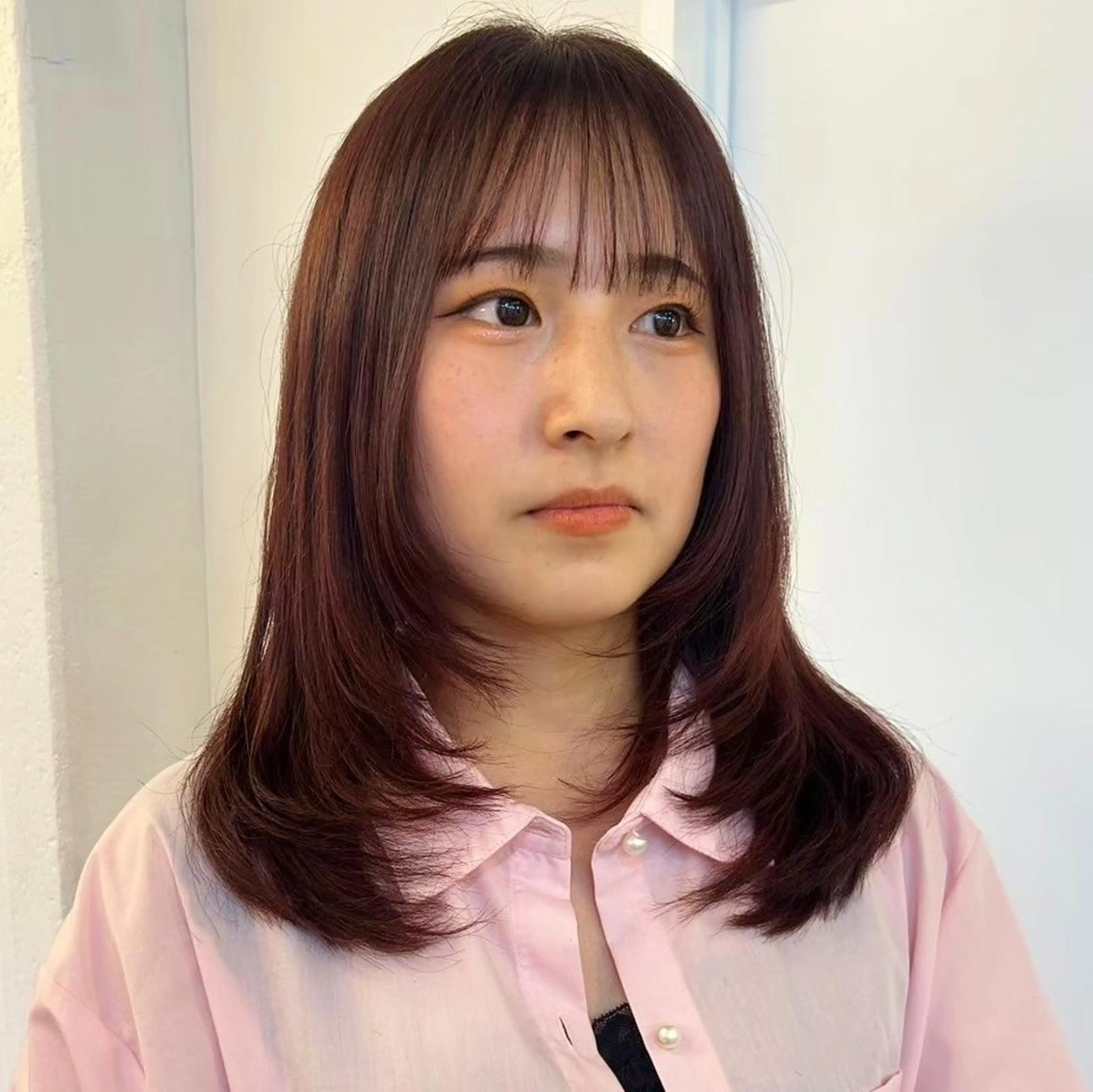 セミロング 🍒中川葵久美🍒 レイヤー/メンズのヘアスタイル