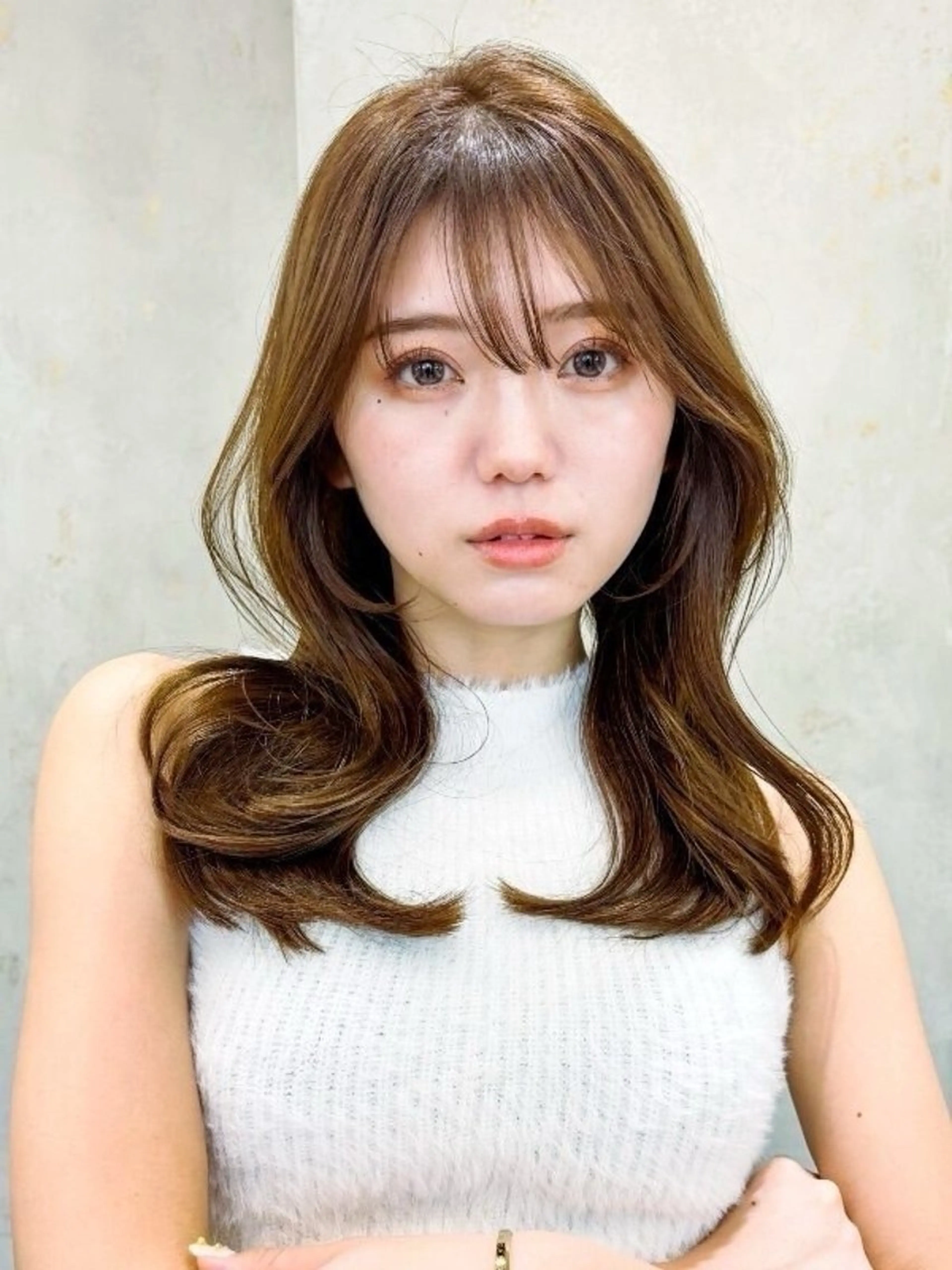 ミディアム カット ヘアカラー トリートメント レイヤー/艶髪/ボブ /くびれ/伊藤　勇司のヘアスタイル