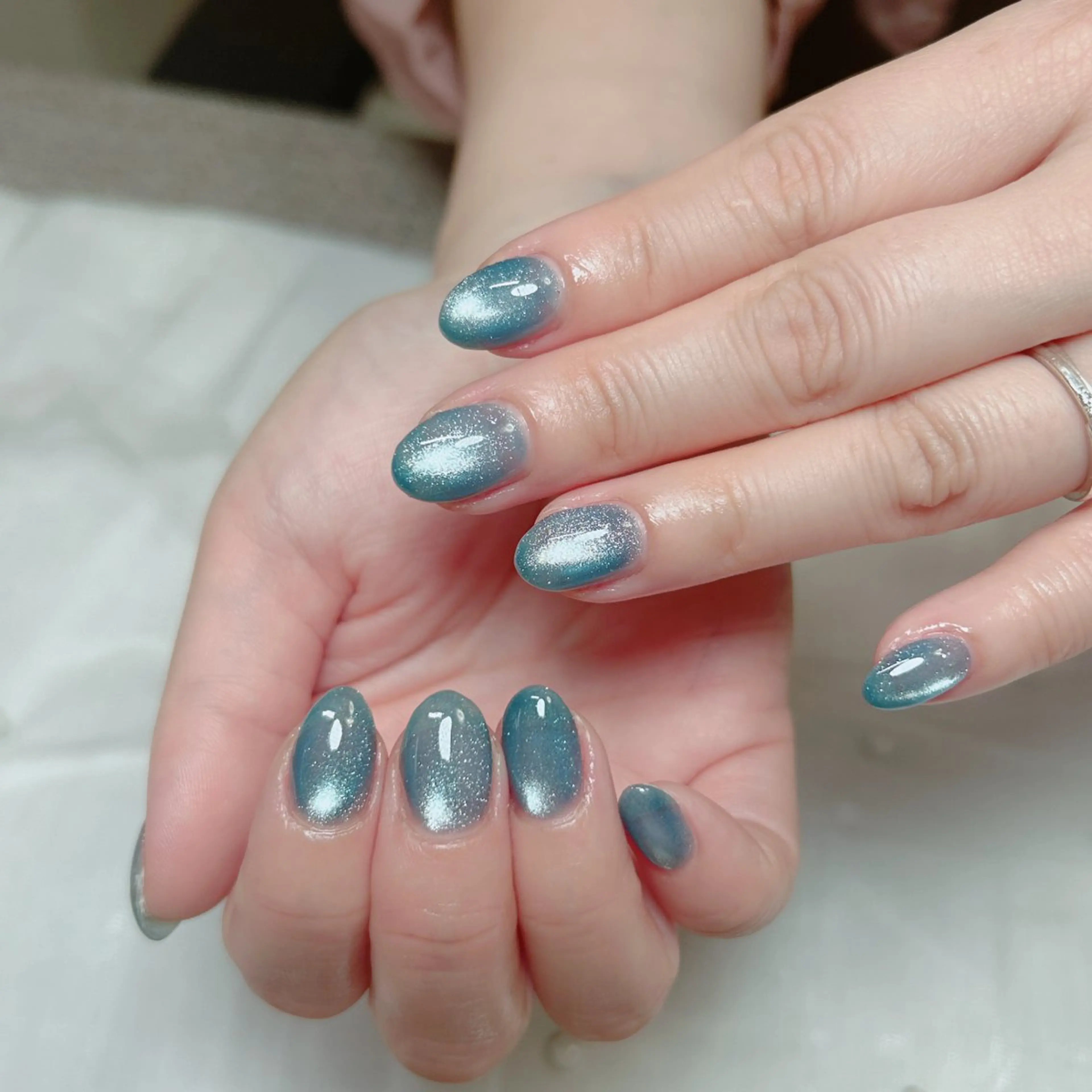 ネイル チークネイル ジェルネイル キラキラネイル 韓国ネイル ニュアンスネイル ハンドネイル Cute Tips nailのネイルデザイン