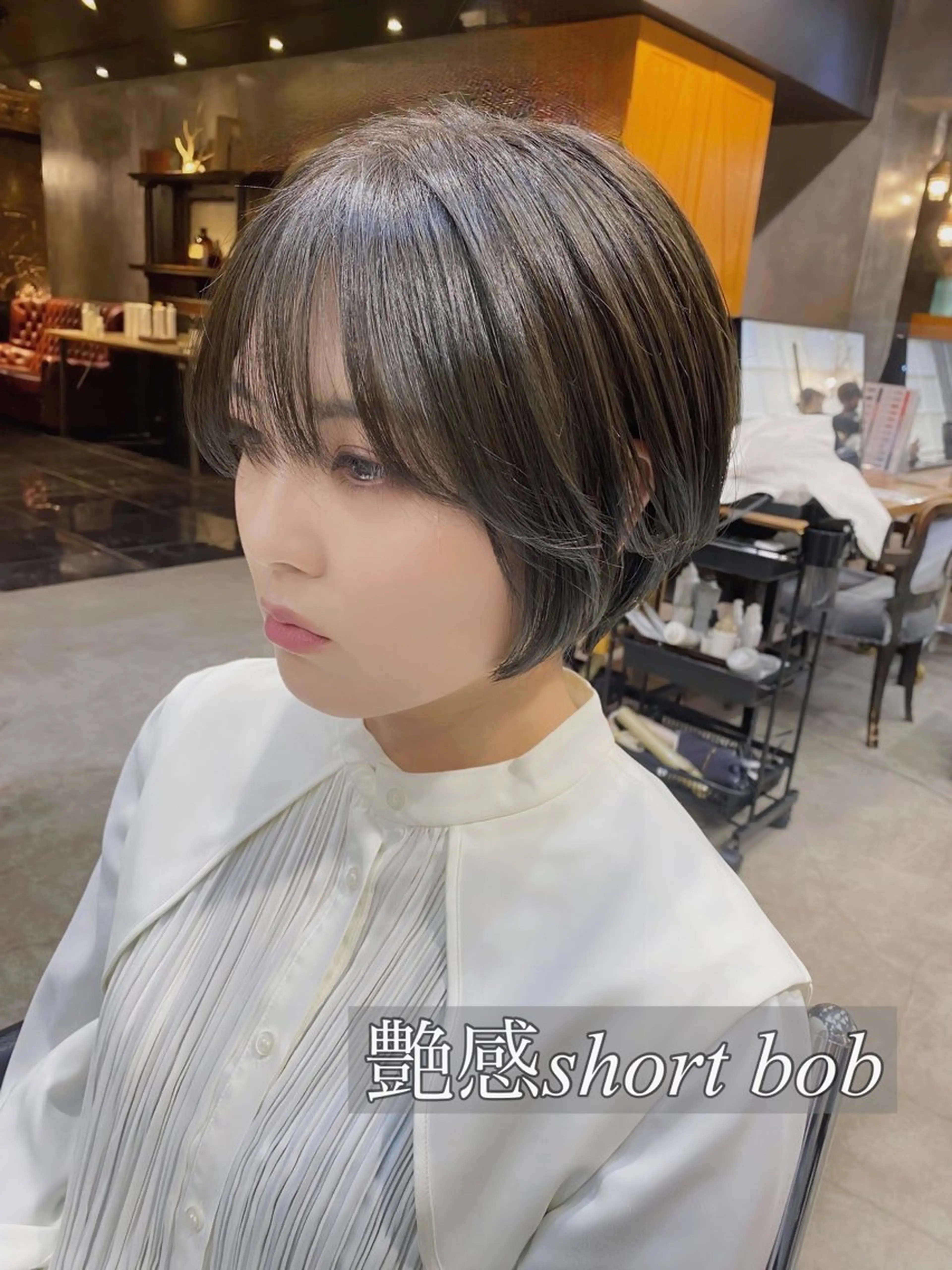 ショート カラー ショートボブ ボブ ショートヘア カット ヘアカラー トリートメント 透明感カラー🌿 グレージュ🐺陽介のヘアスタイル