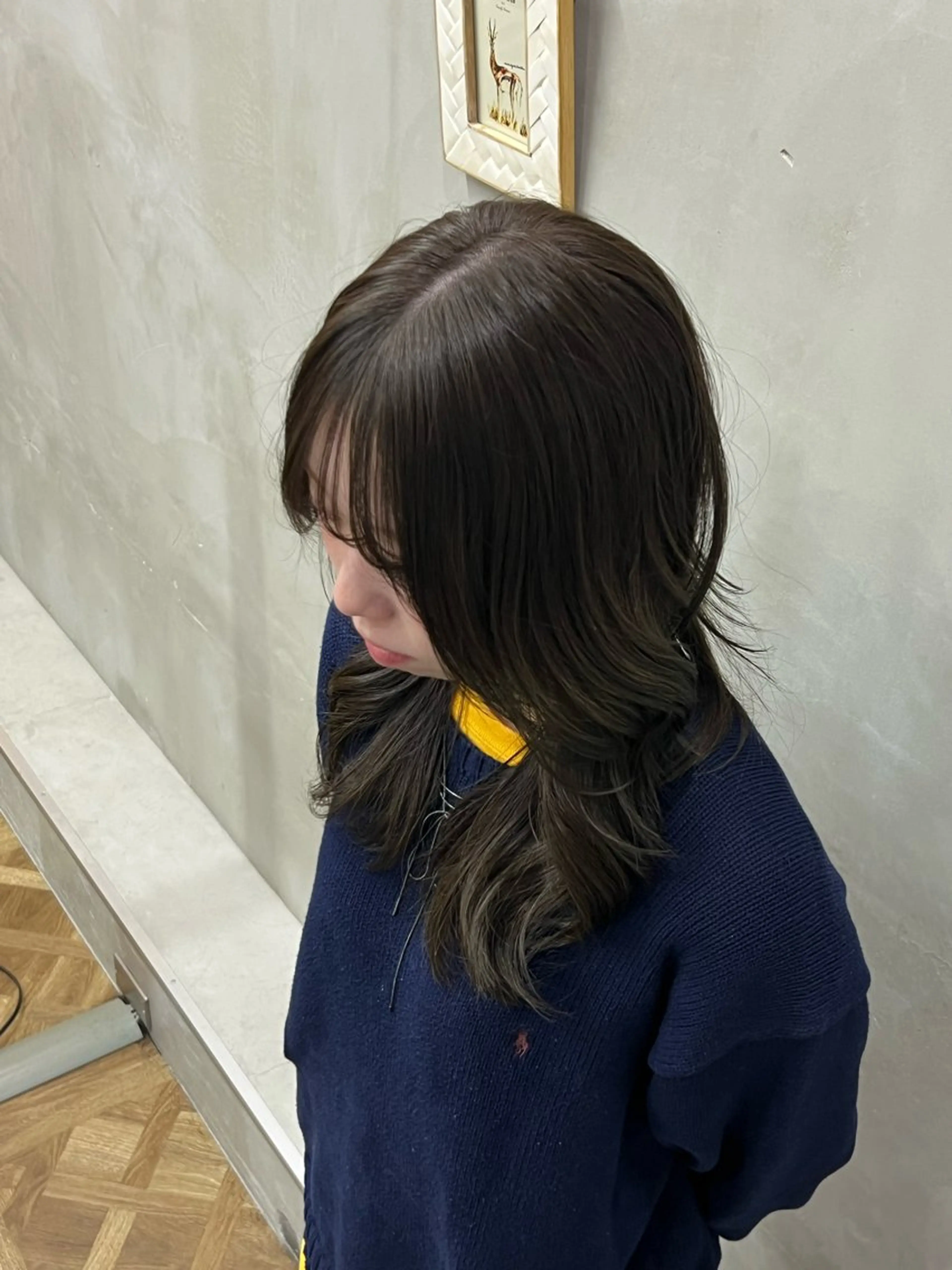 カラー ベージュカラー ブリーチ オリーブベージュ 山田 晴琉のヘアスタイル