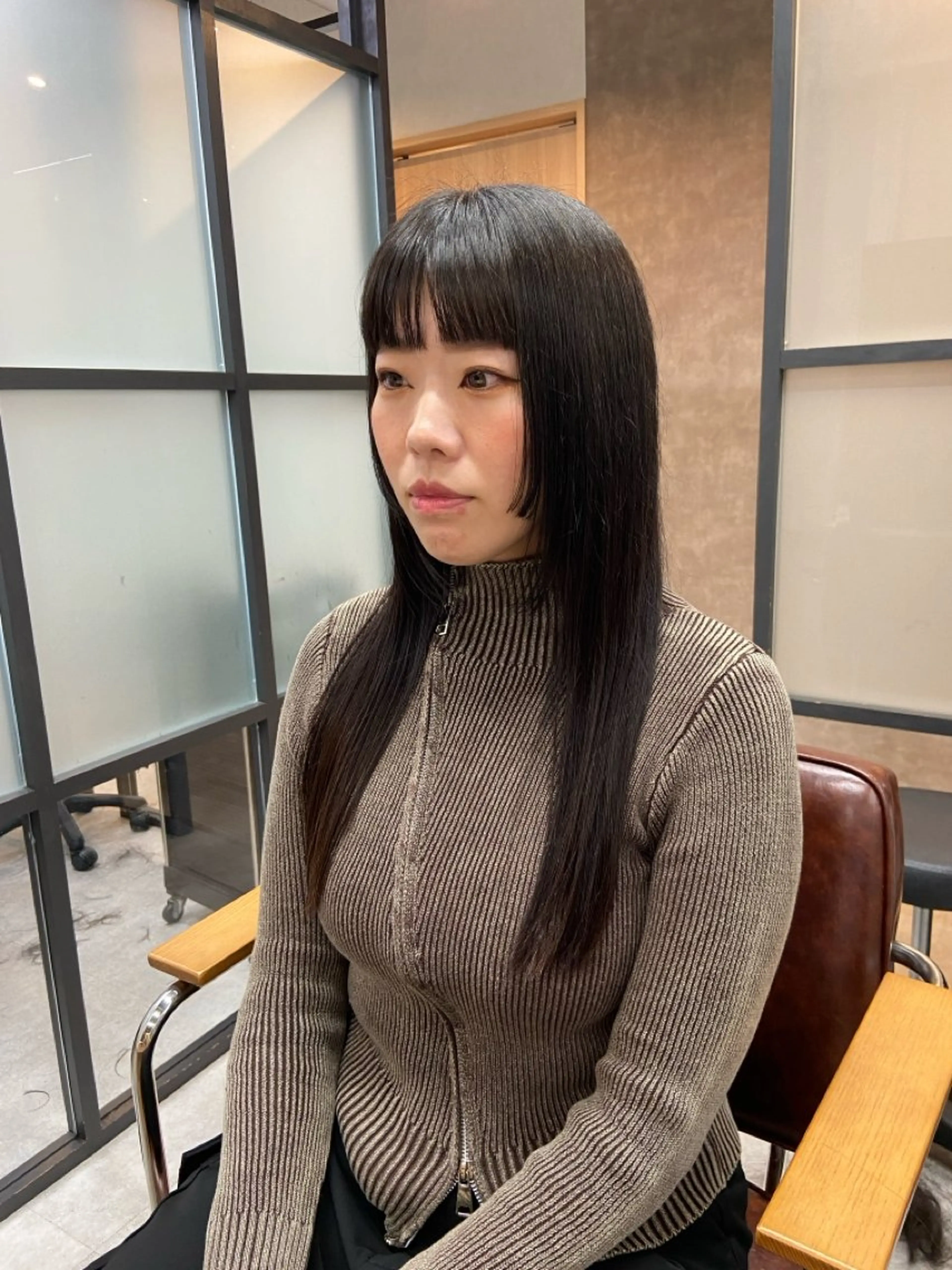 ロング 顔周りカット 藤永 紗由香のヘアスタイル