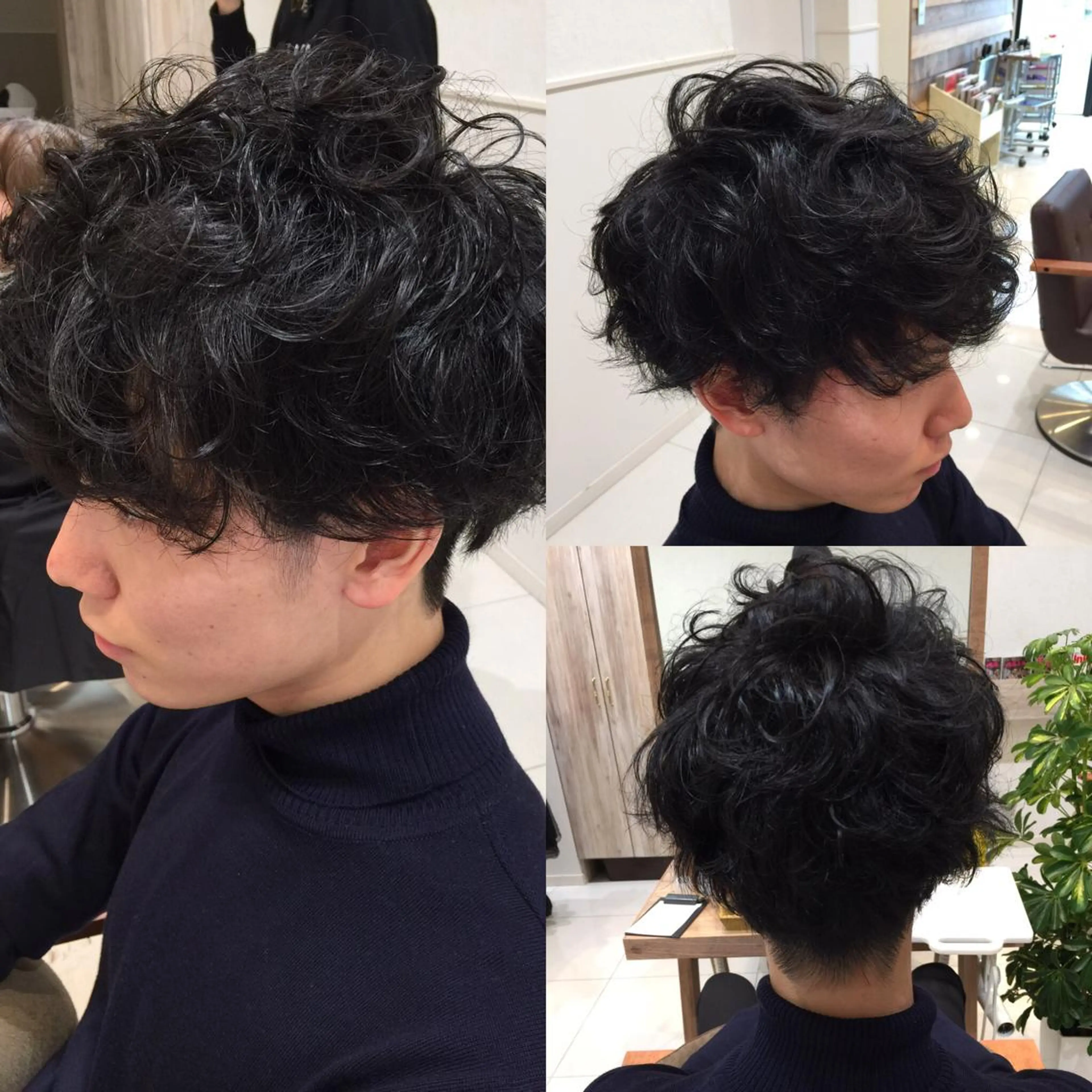 ショート パーマ メンズ メンズパーマ くせ毛 Vir by browのヘアスタイル