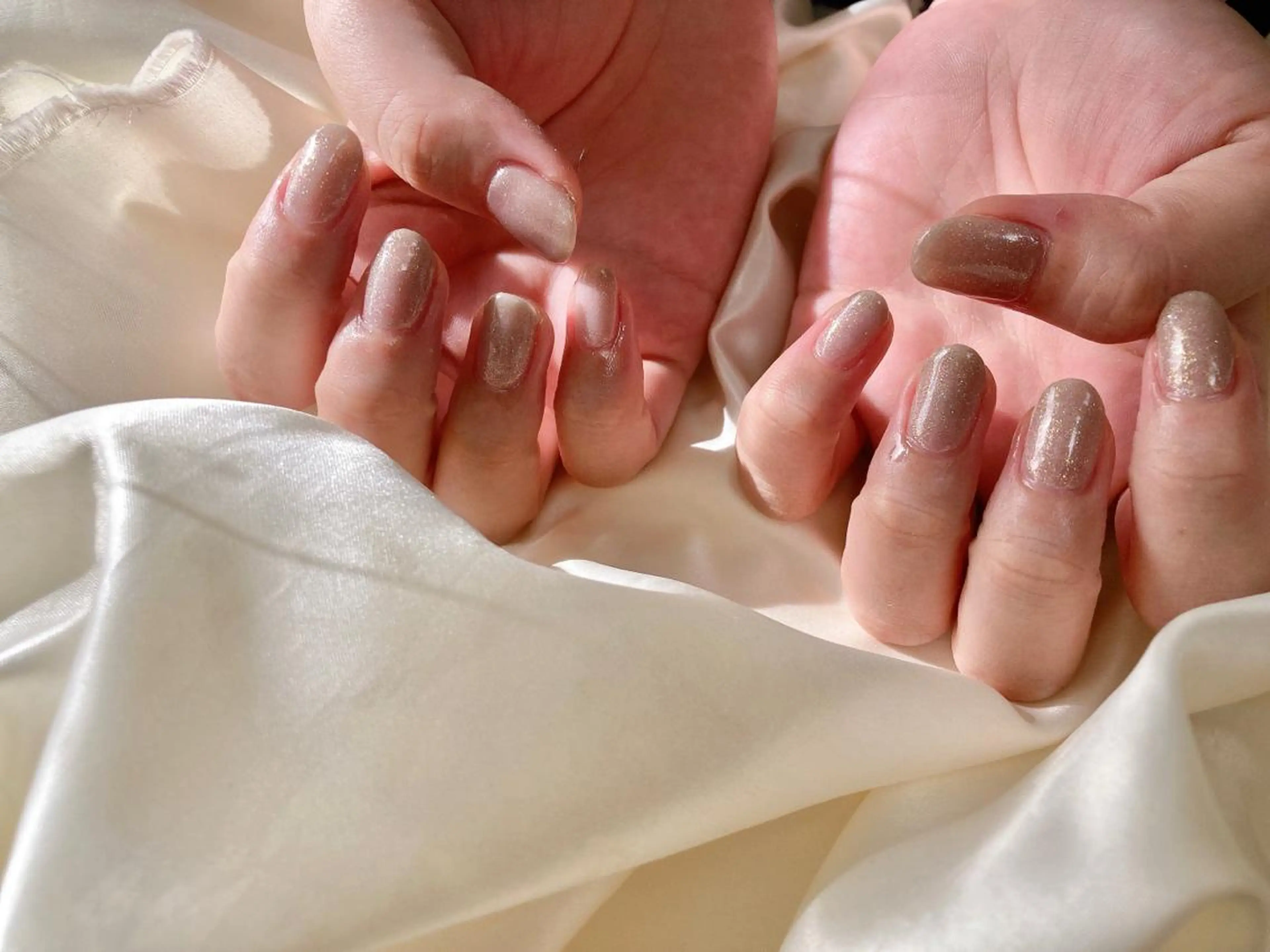 ネイル ラメ(グリッター) ワンカラーネイル kikinail 溝の口のネイルデザイン