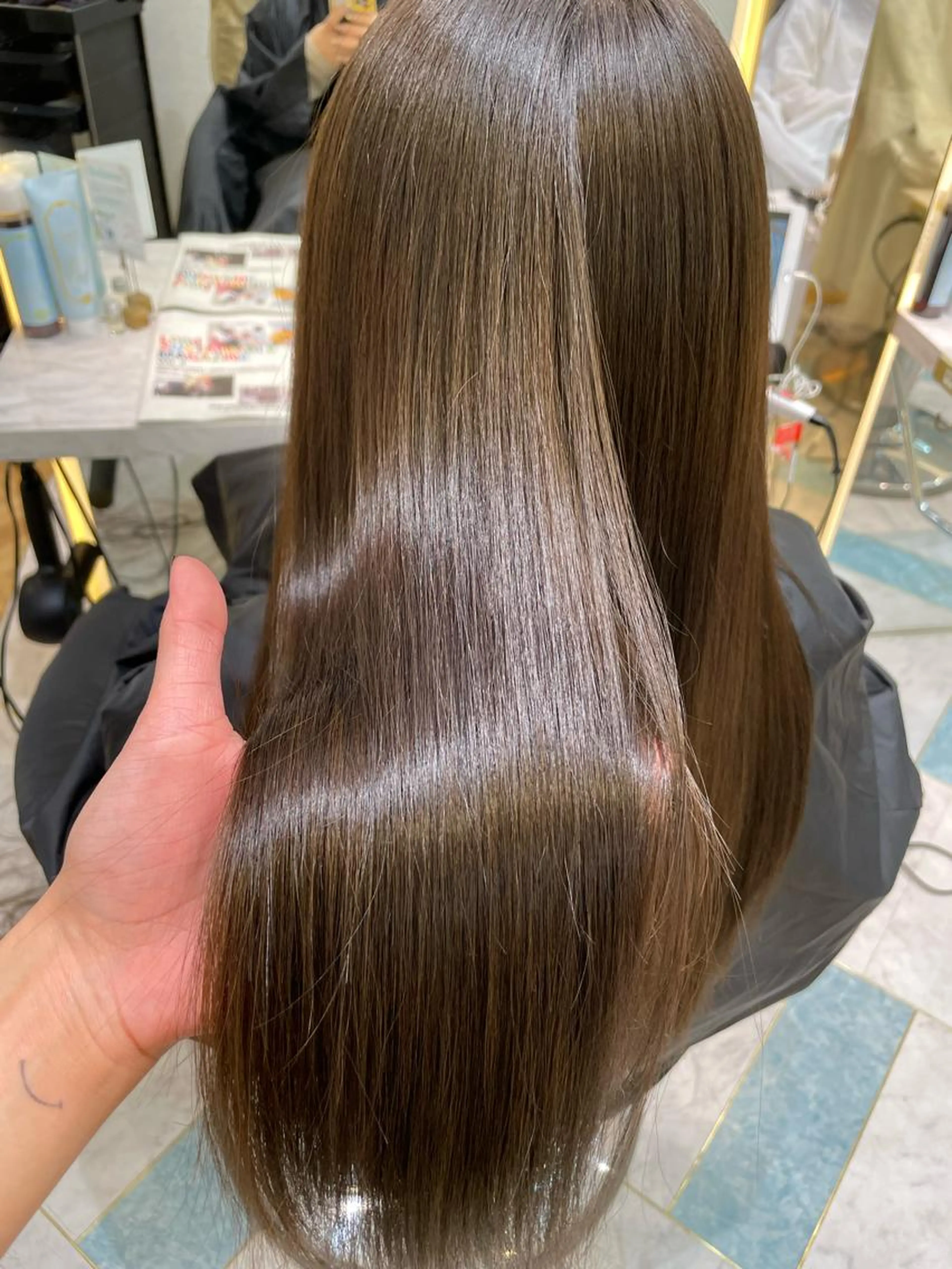 【リピート率No.1💚】艶髪オイルで染めるINOAカラー➕カット➕トリートメントの写真