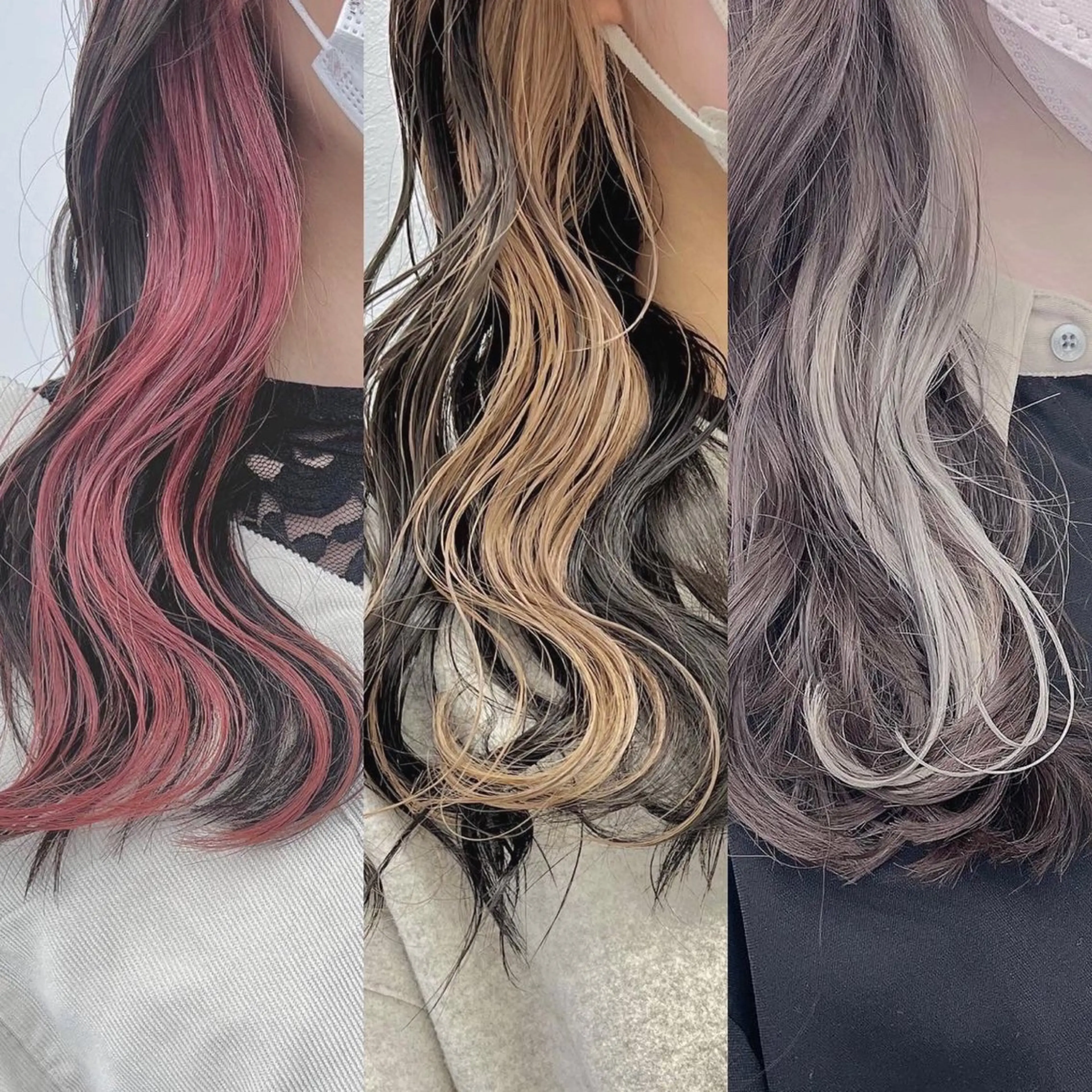 🇰🇷初回限定🇰🇷インナーカラー（ブリーチありダブルカラー）＋全体カラー＋オリジナルトリートメント🪽の写真