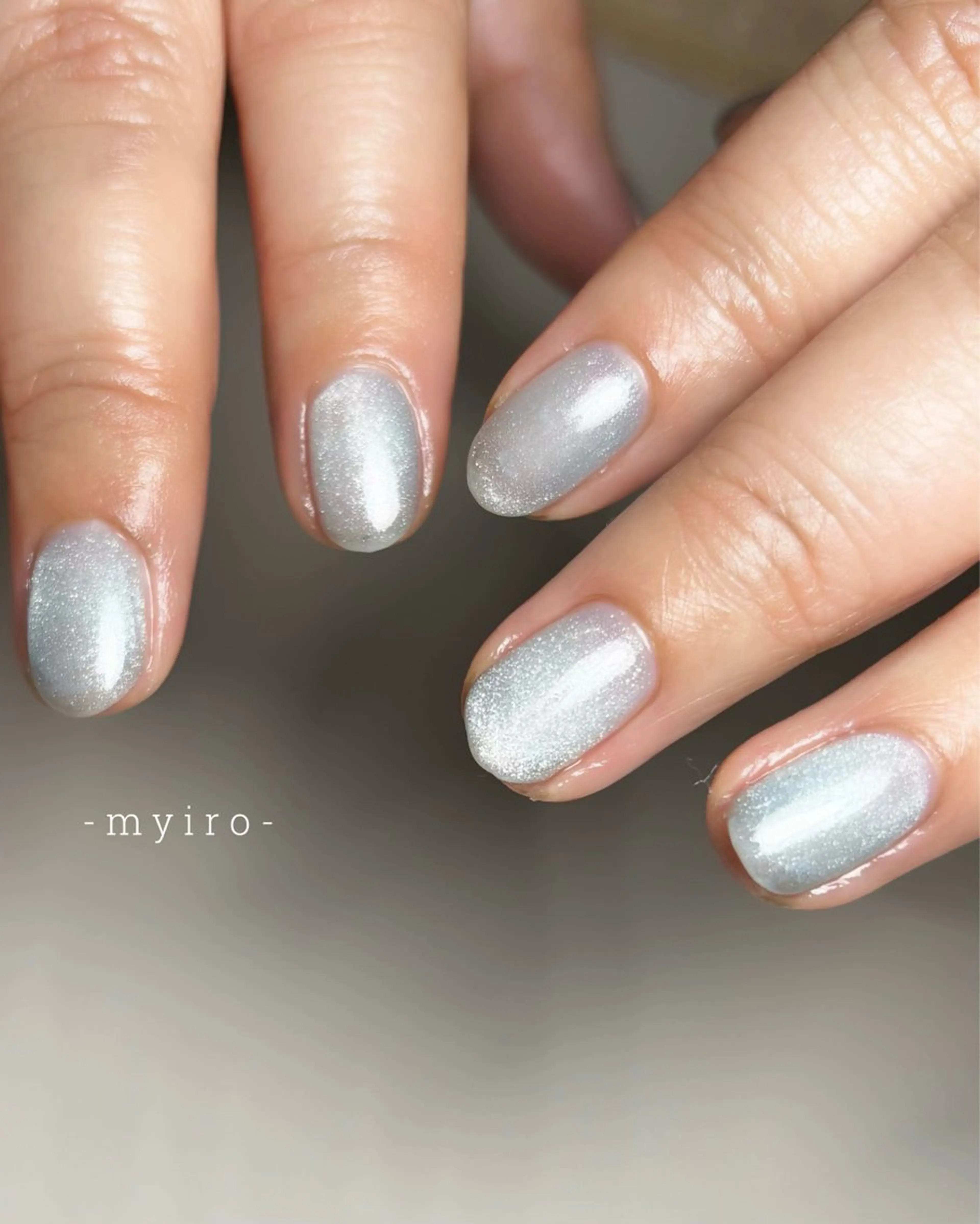 ネイル 水色 ハンドネイル myiro【マイロ】 林のネイルデザイン