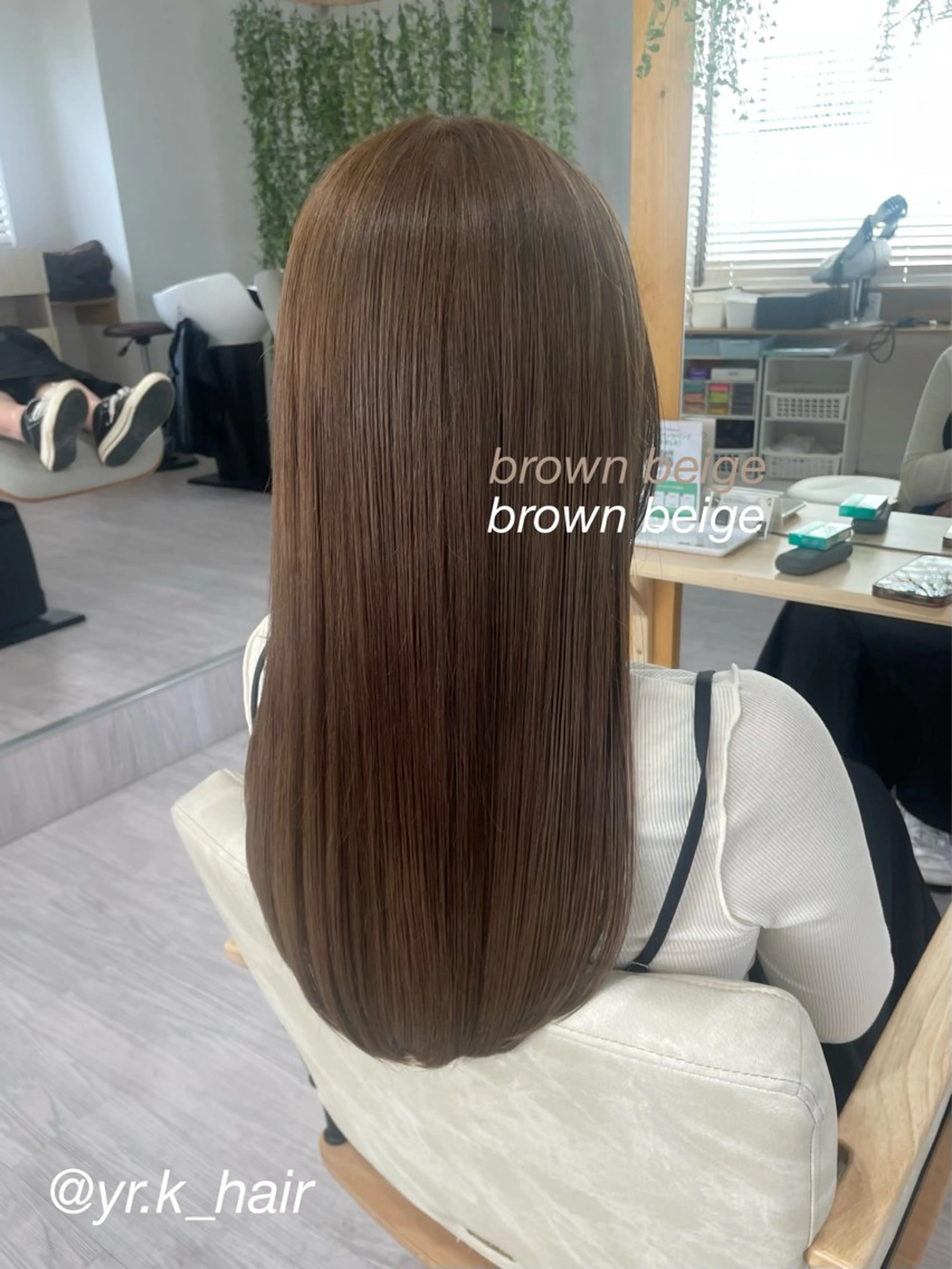 ロング カラー ベージュカラー ブリーチ ブラウンカラー ブラウンベージュ 赤味消し.髪質改善 🌿𝘠𝘜𝘙𝘐のヘアスタイル