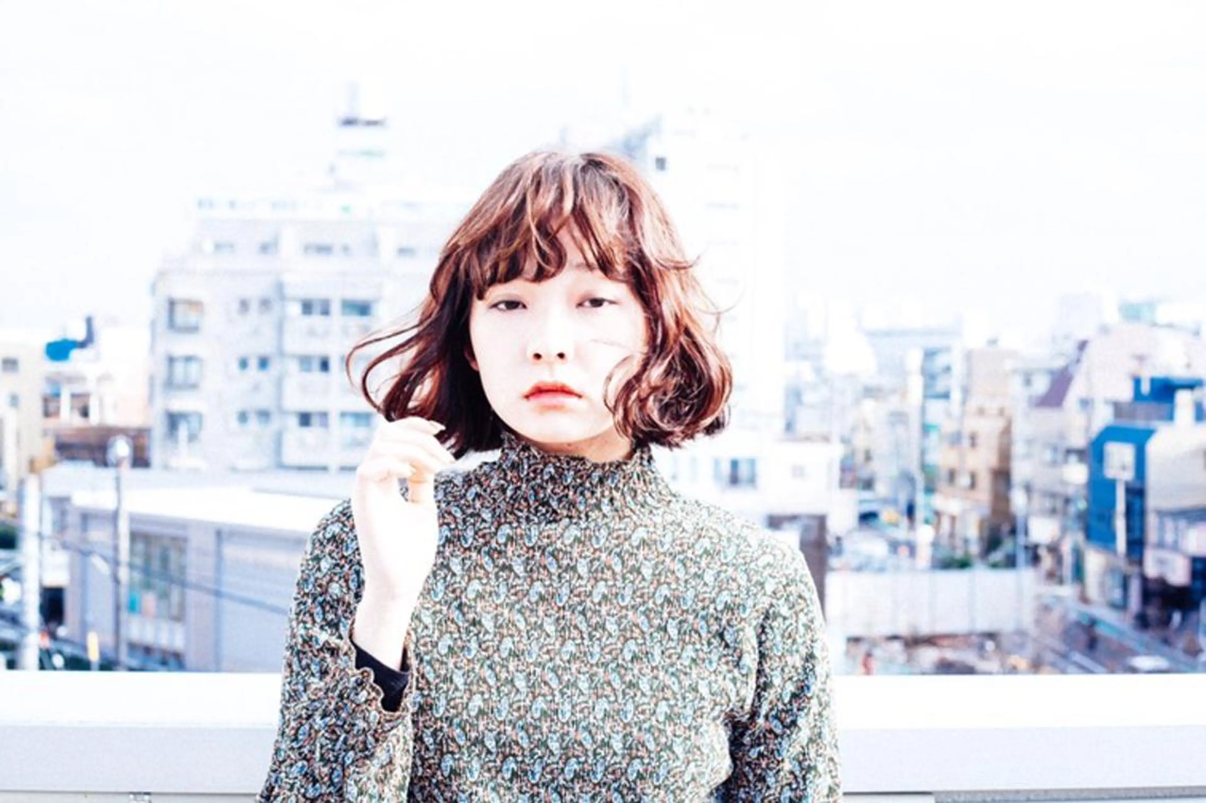 ミディアム カット パーマ トリートメント 💖透明感カラー HAYATO💖のヘアスタイル