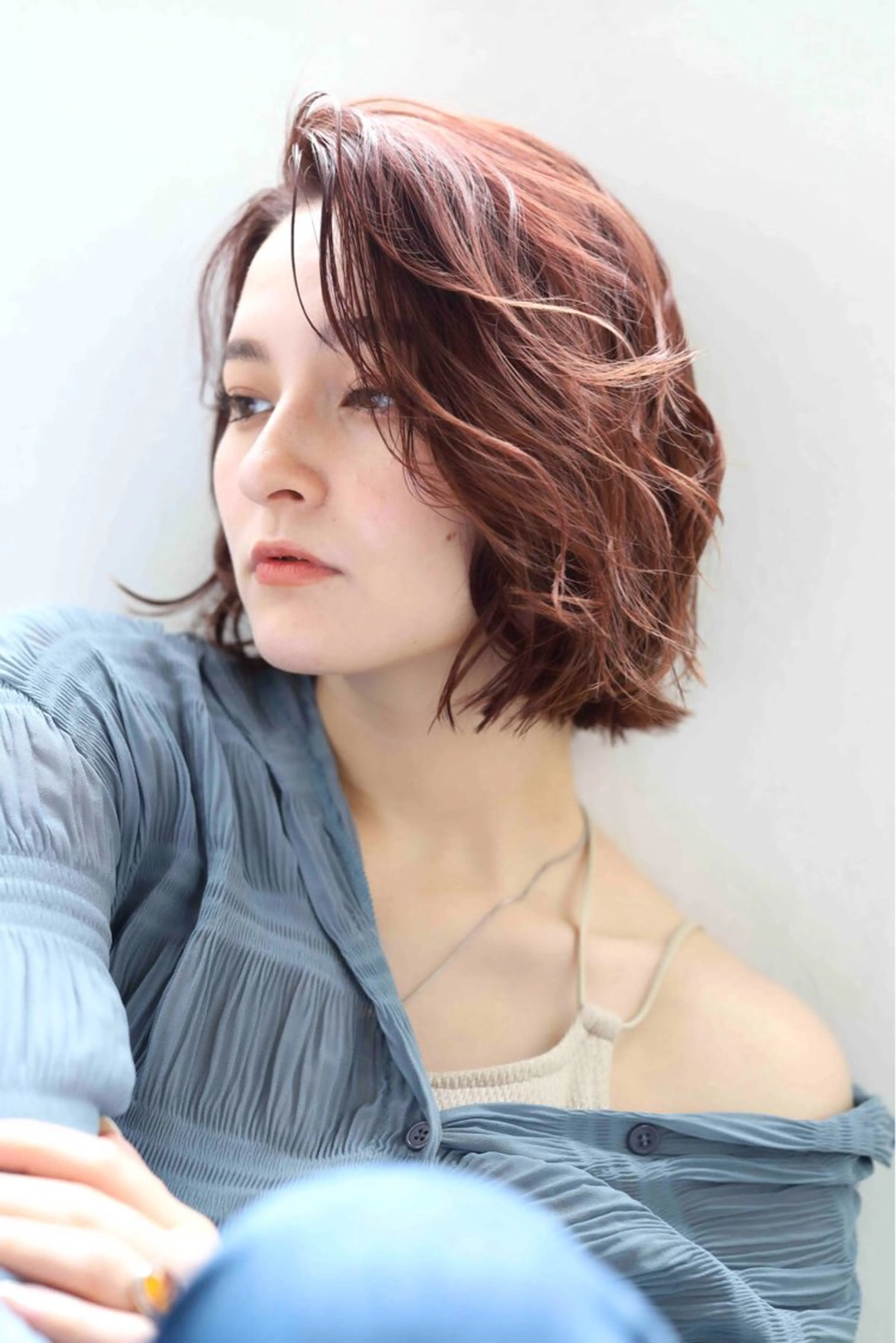 潤いカラー＋デザインカット☆炭酸泉ヘッドスパ30分＋oggiottoトリートメント【白髪orおしゃれ染め】¥15870の写真