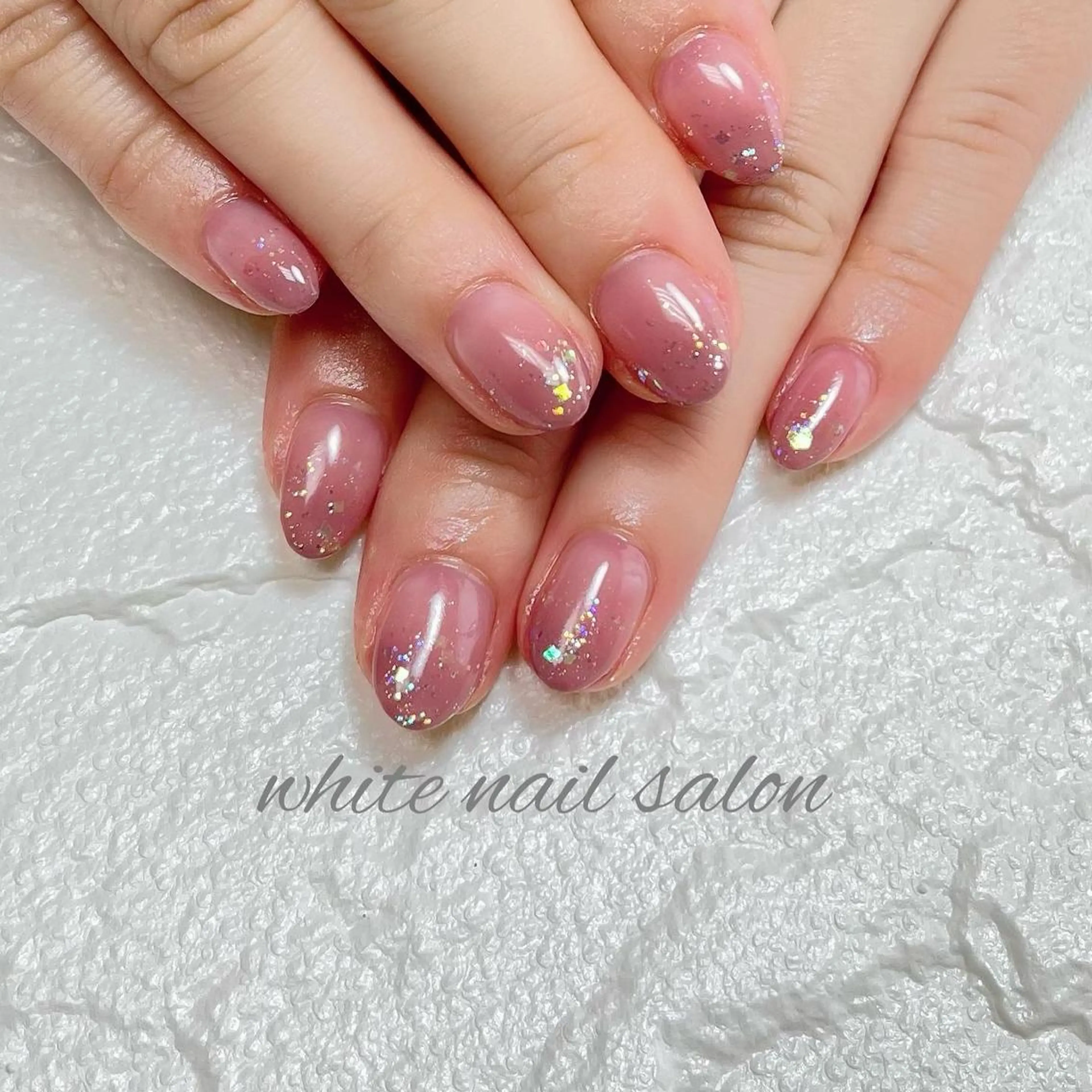 ネイル フットネイル ジェルネイル ハードジェル ラメ(グリッター) 持ち込み white nail salonのネイルデザイン