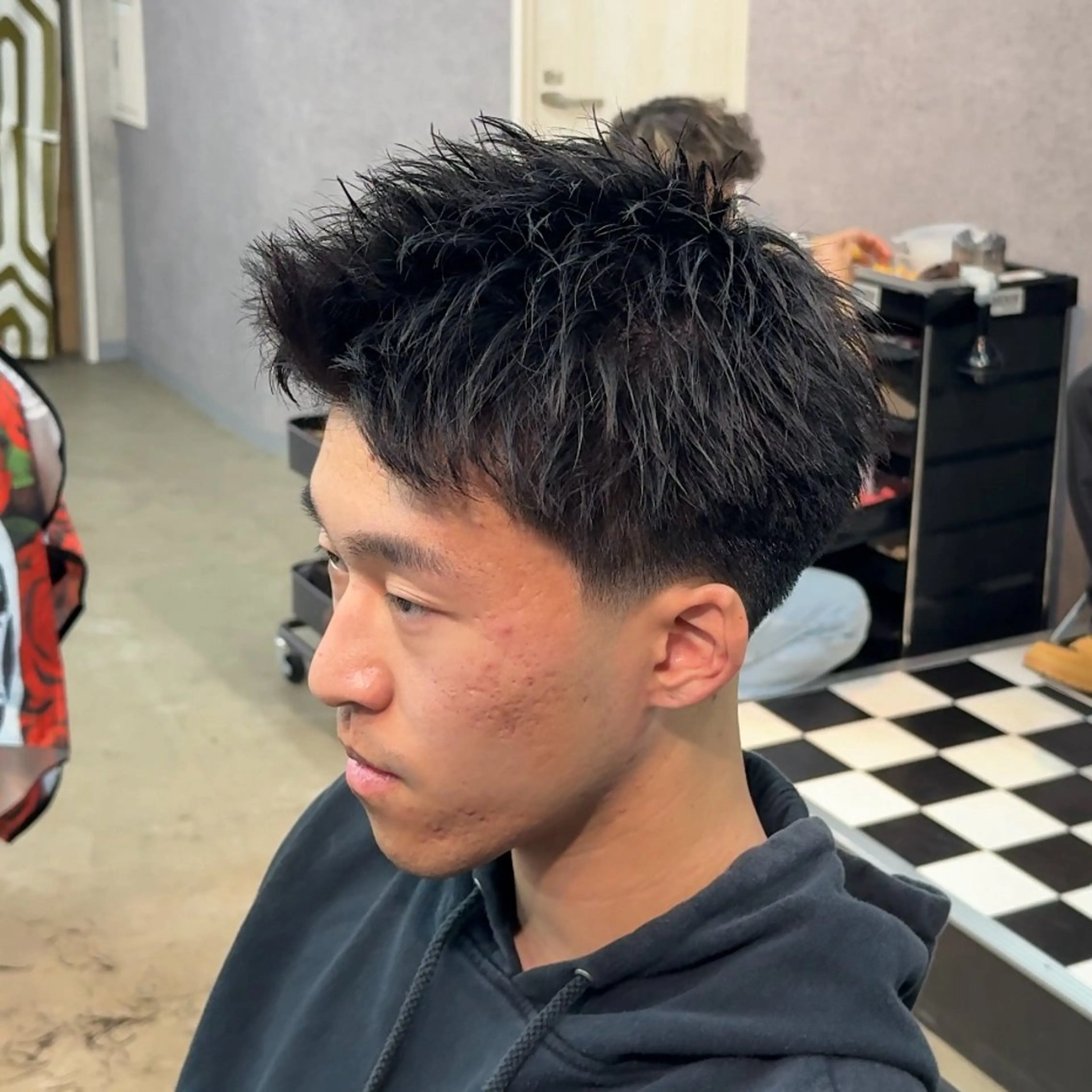 ショート パーマ ヘアアレンジ メンズ MENIN メンズ サロン　望月　涼太のヘアスタイル