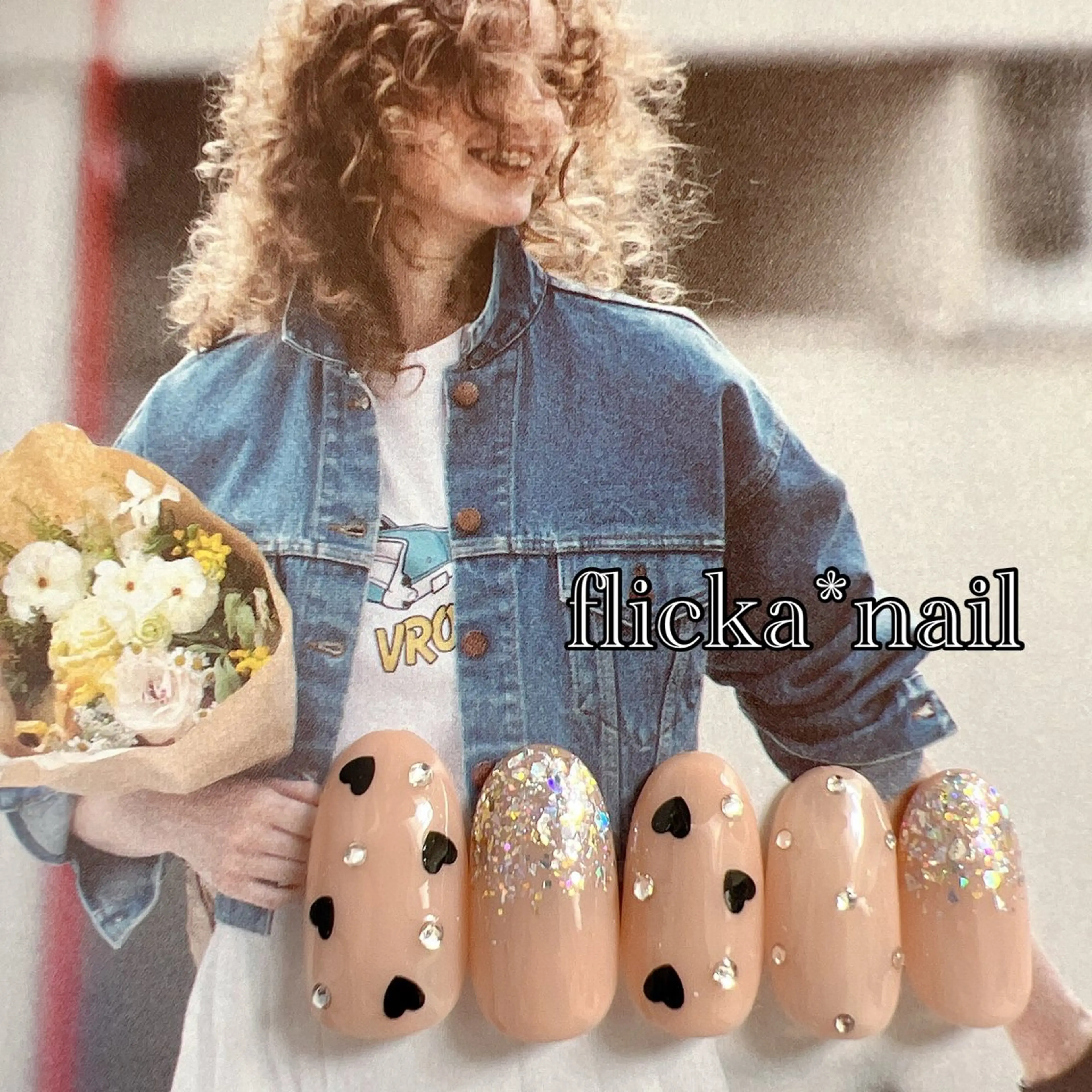 ネイル ハート ハンドネイル flicka* nailのネイルデザイン