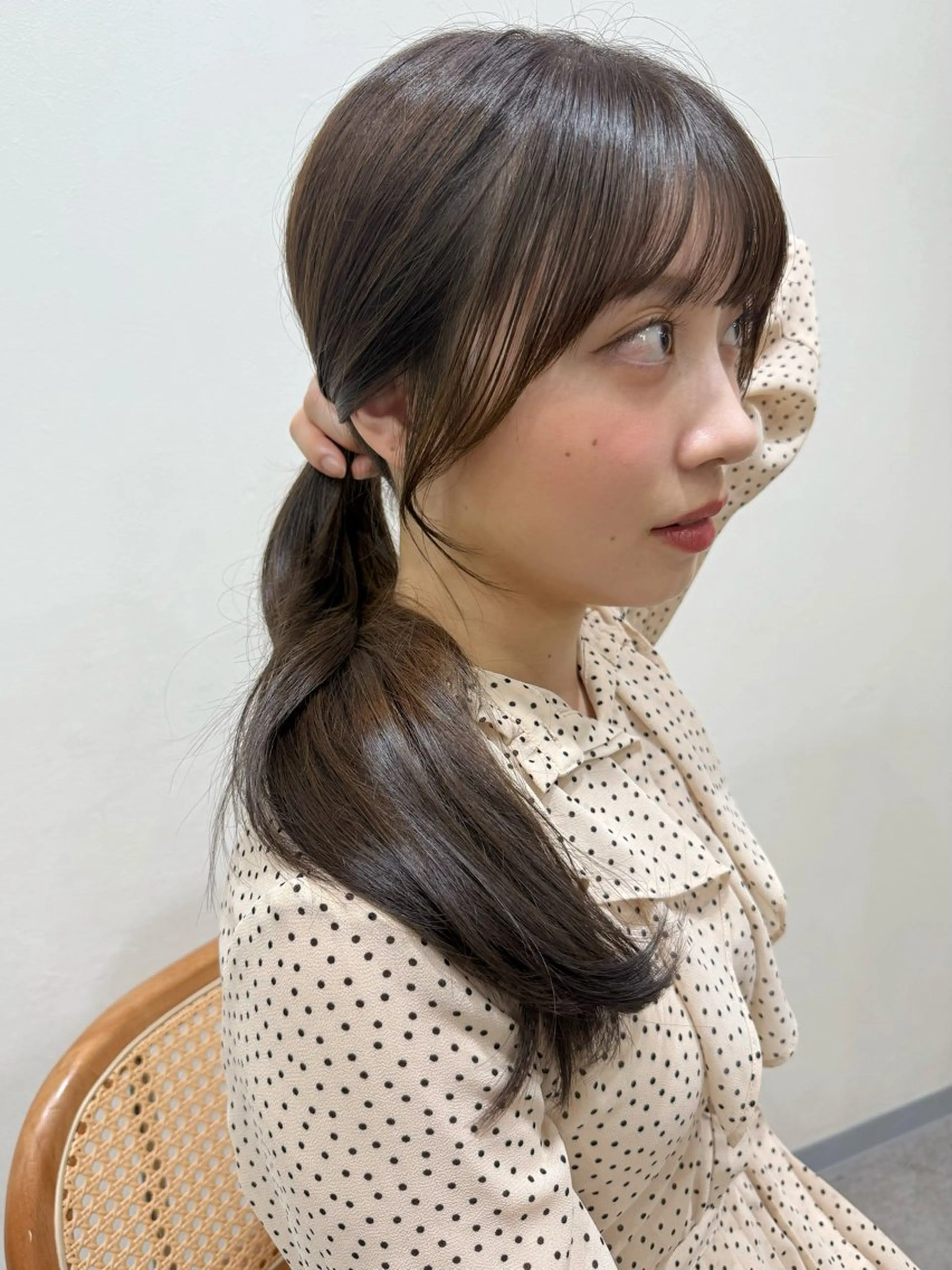 ロング カラー ベージュカラー 透明感カラー グレージュ オリーブベージュ オリーブカラー ヘアカラー 韓国風パーマ/ヘア セット/店長みづきのヘアスタイル