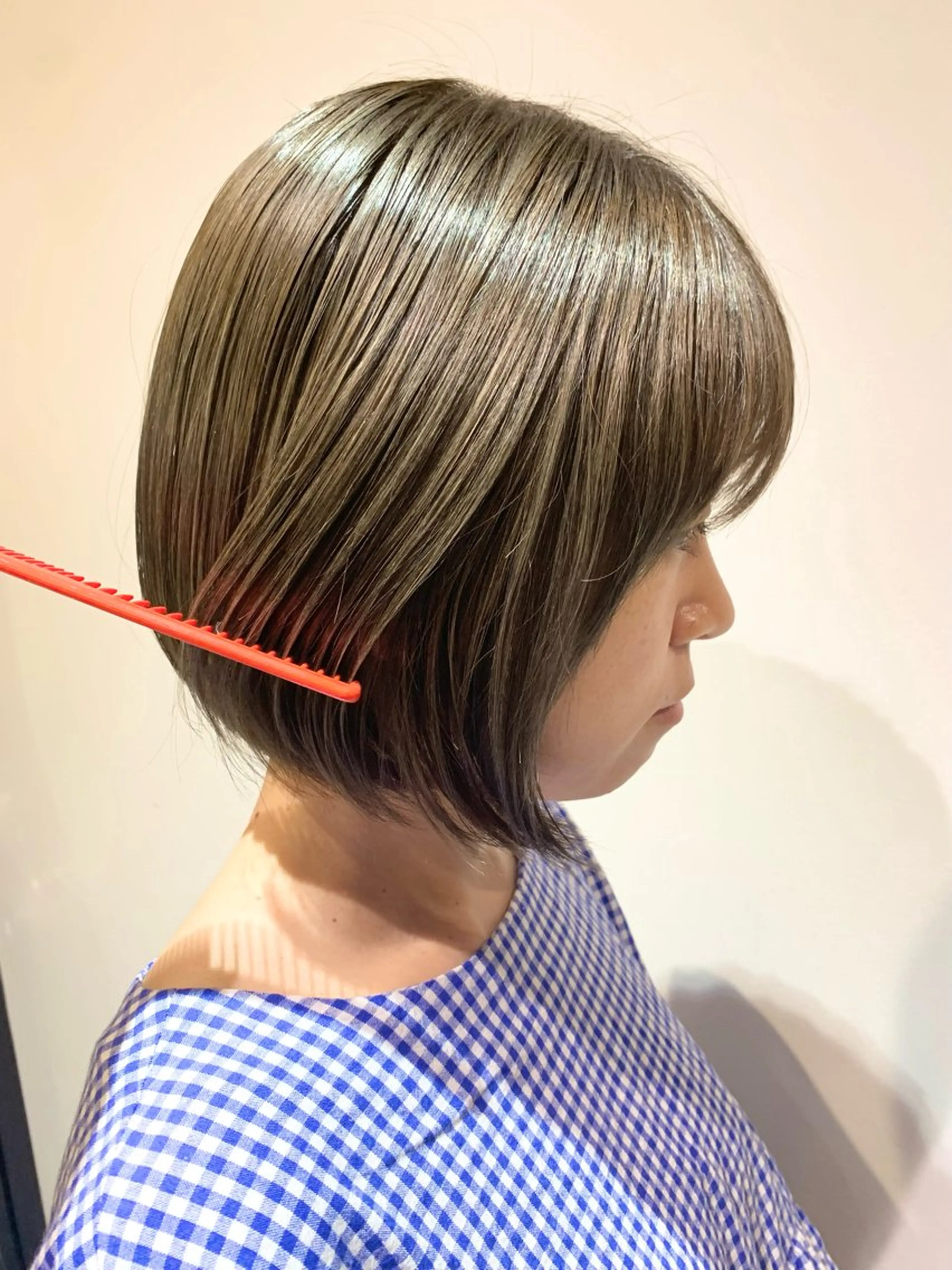 ショート カラー パーマ　レイヤー 艶カラー/横山大樹のヘアスタイル
