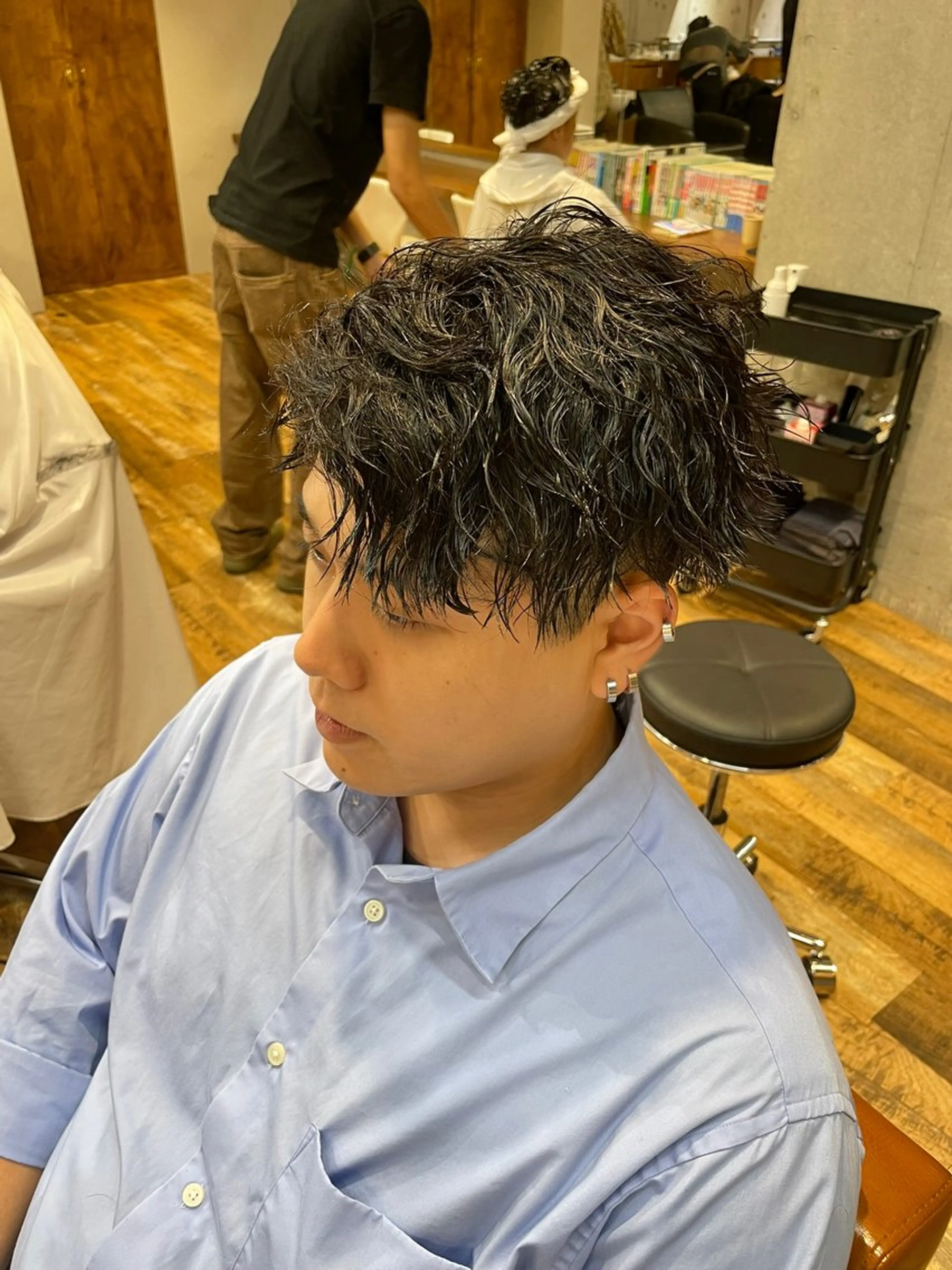 ショート パーマ メンズ カット パーマ トリートメント 🔥メンズ特化パーマ 🦖増田弘明🦖のヘアスタイル