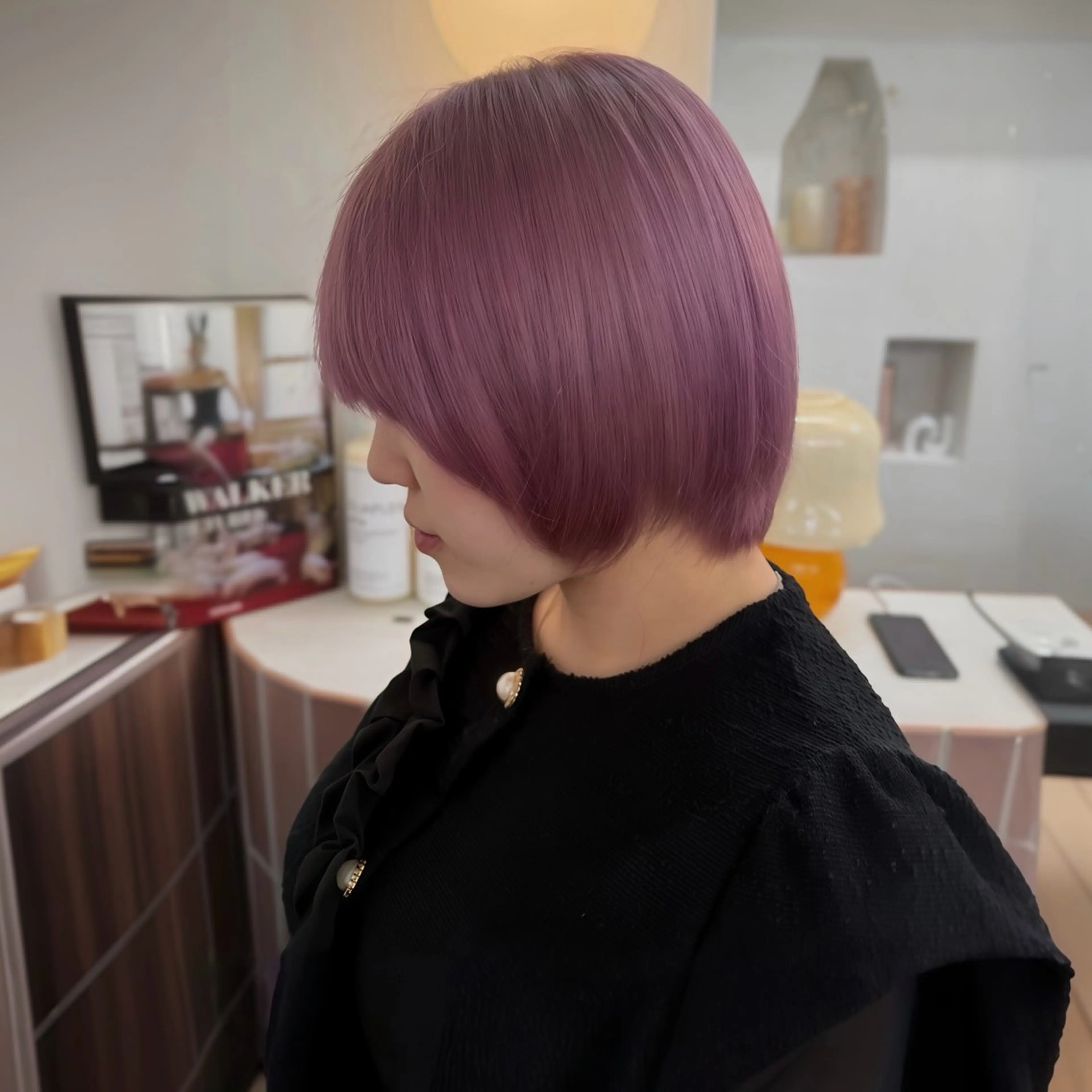 ミディアム ヘアカラー 艶ハイトーン/ 颯一朗のヘアスタイル