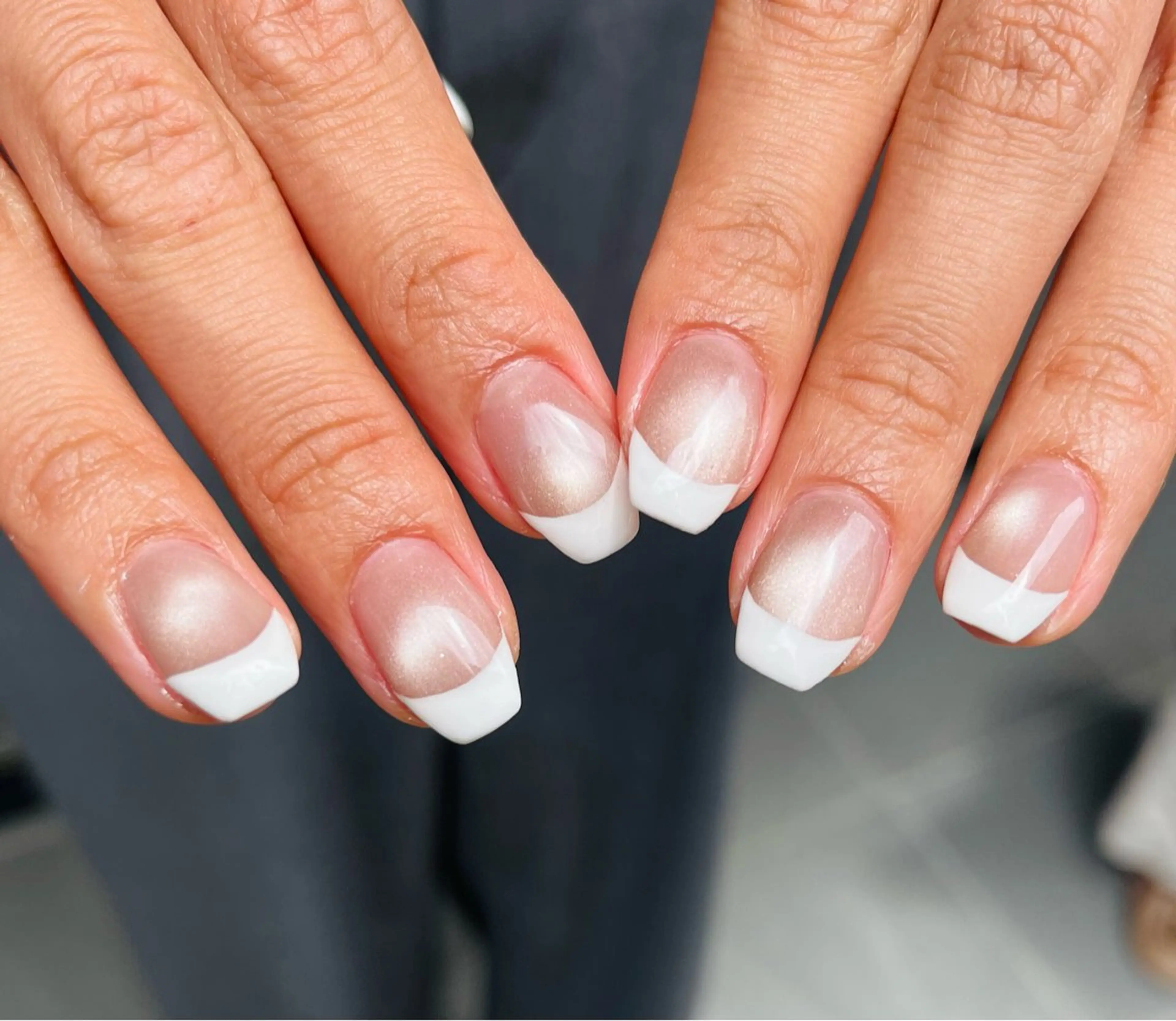 ネイル フレンチネイル マグネットネイル ハンドネイル HazeGrass NAILのネイルデザイン