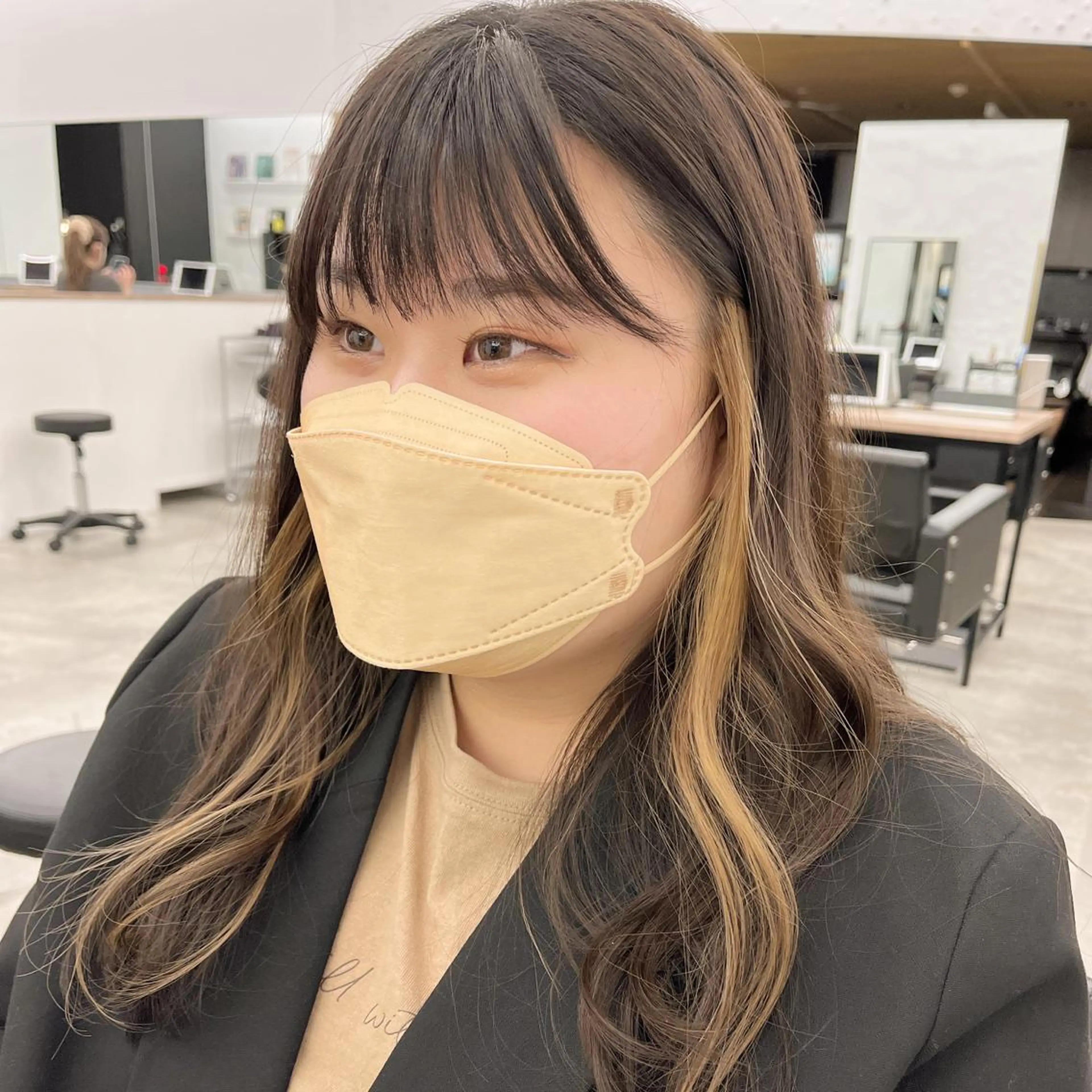 ロング カラー ベージュカラー 透明感カラー グレージュ ハイトーンカラー インナーカラー 🌱ボブ/レイヤー/ ベージュ/あやみ✨のヘアスタイル