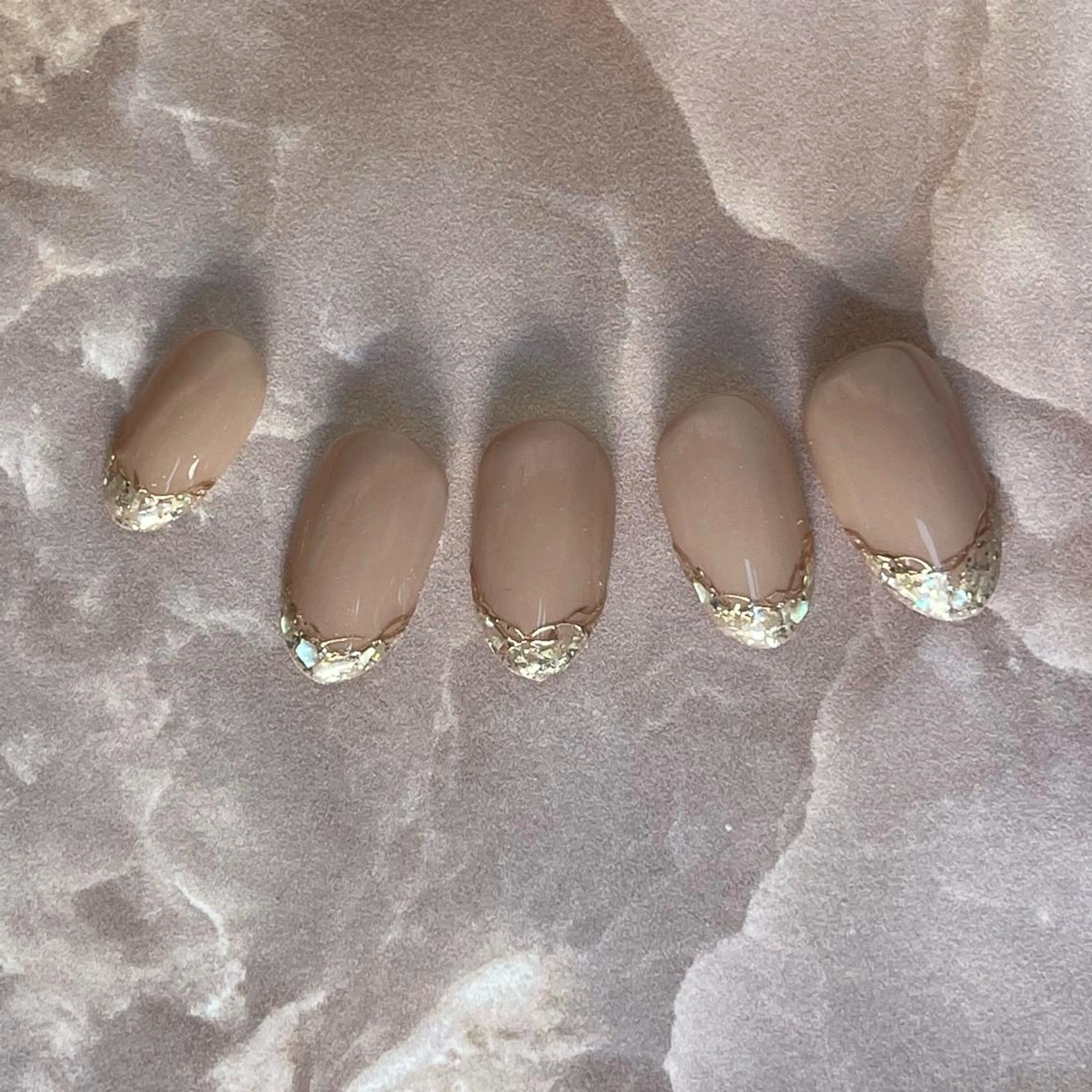 ネイル フレンチネイル ❁⃘*。Petite fleur❁⃘*りさのネイルデザイン