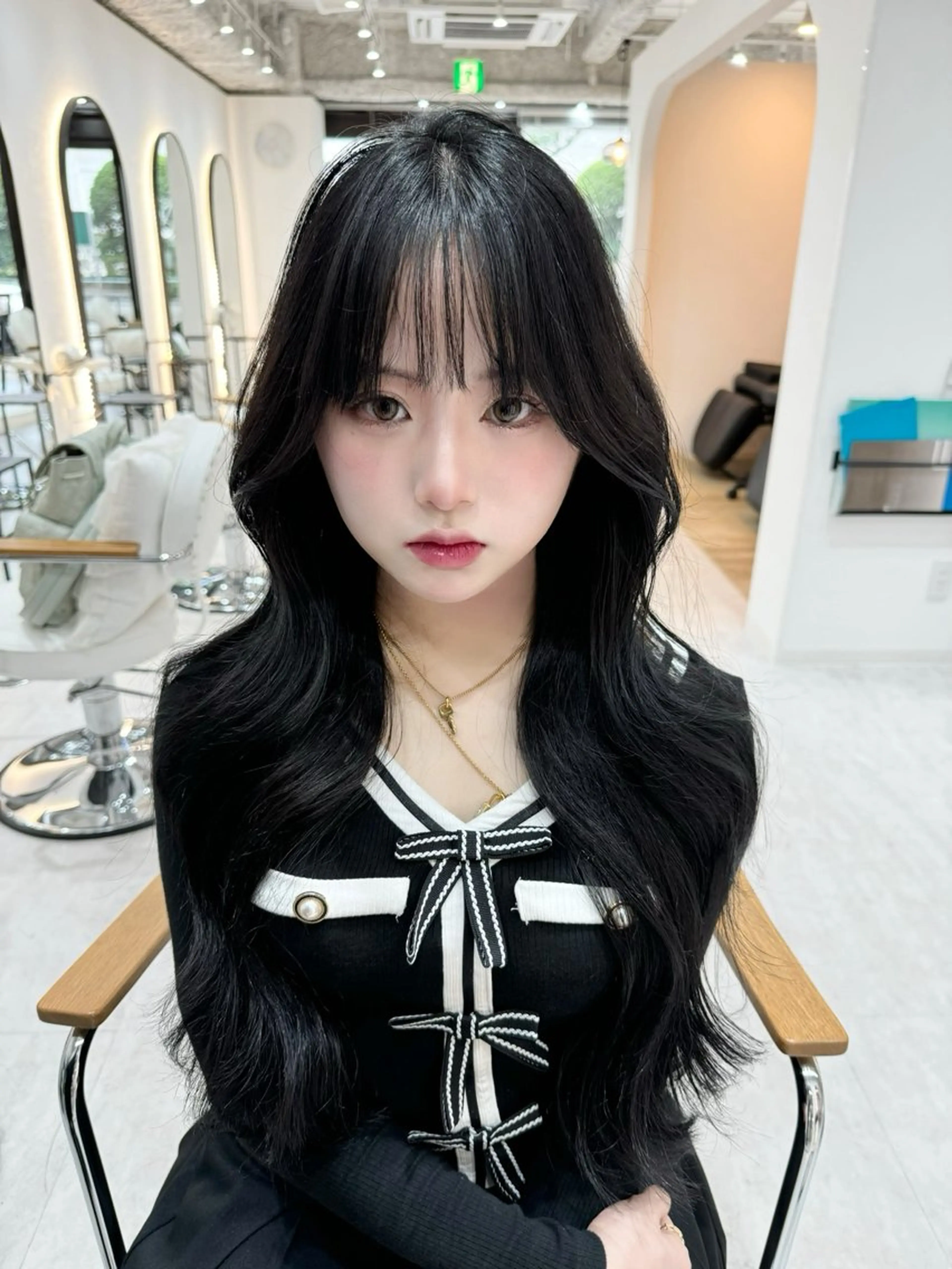 ロング カット ヘアカラー トリートメント 韓国ヘア🩶侑矢 艶髪透明感/福岡のヘアスタイル