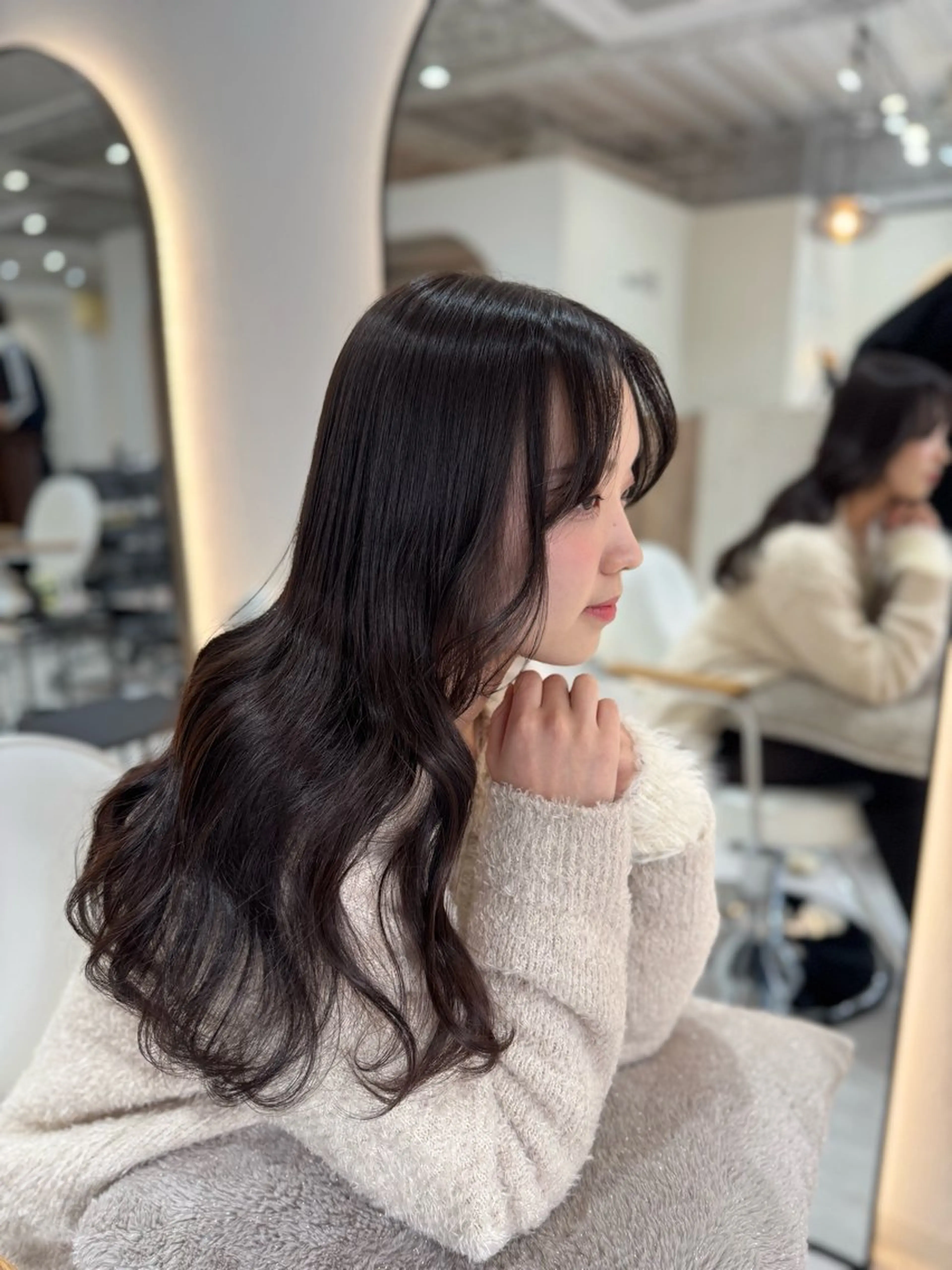 カラー ヘアカラー 韓国ヘア/艶髪ロング グレージュ/kanaのヘアスタイル