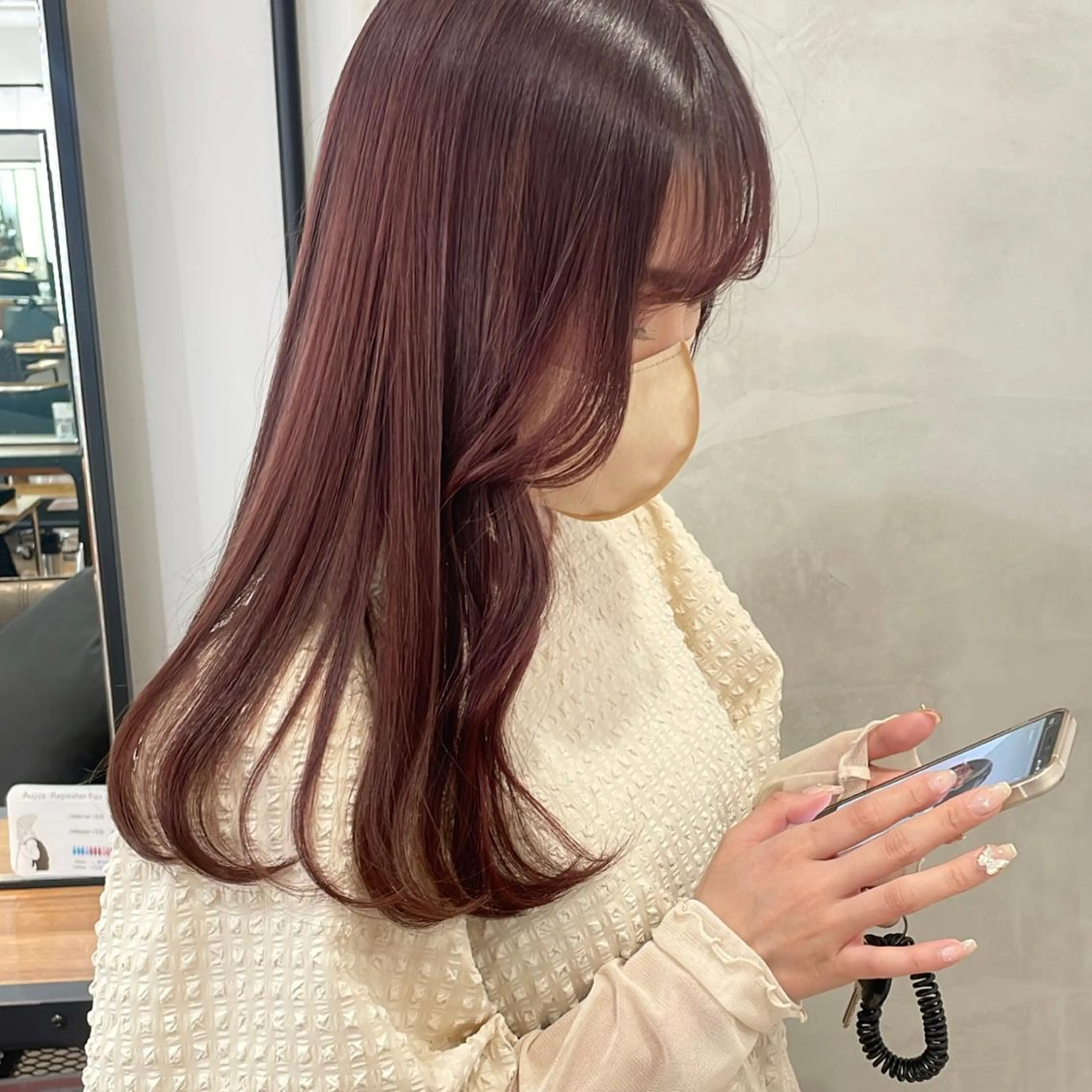 ロング カラー パーマ ヘアアレンジ Megu/ベージュ/ 透明感カラーのヘアスタイル