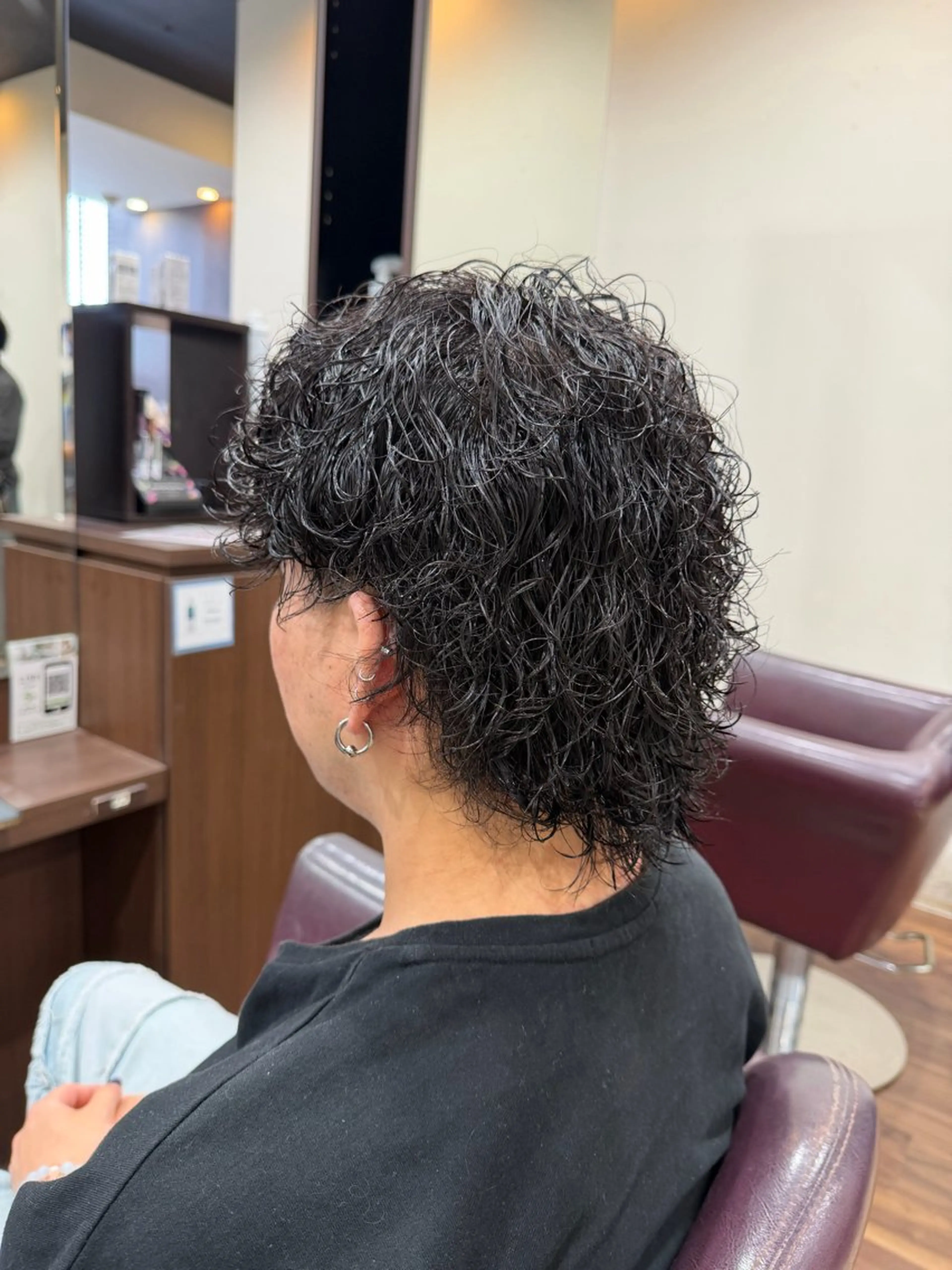 パーマ メンズ マッシュウルフ マッシュ メンズパーマ ツイストスパイラルパーマ メンズウルフカット カット パーマ 仲井 充のヘアスタイル