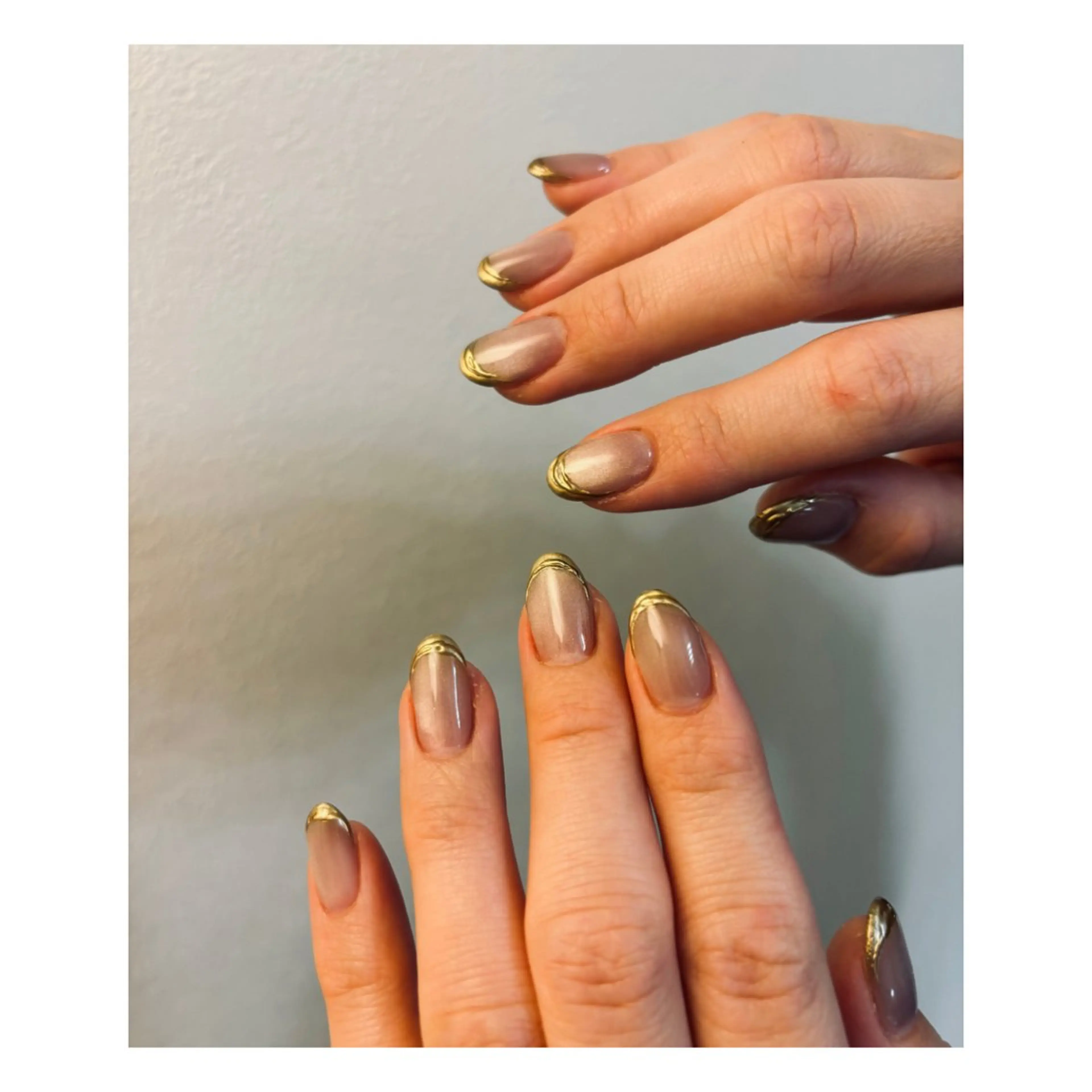 ネイル フレンチネイル 氷ネイル・うるうるネイル マグネットネイル ハンドネイル Elio所属・Elio 国泰寺のネイルデザイン