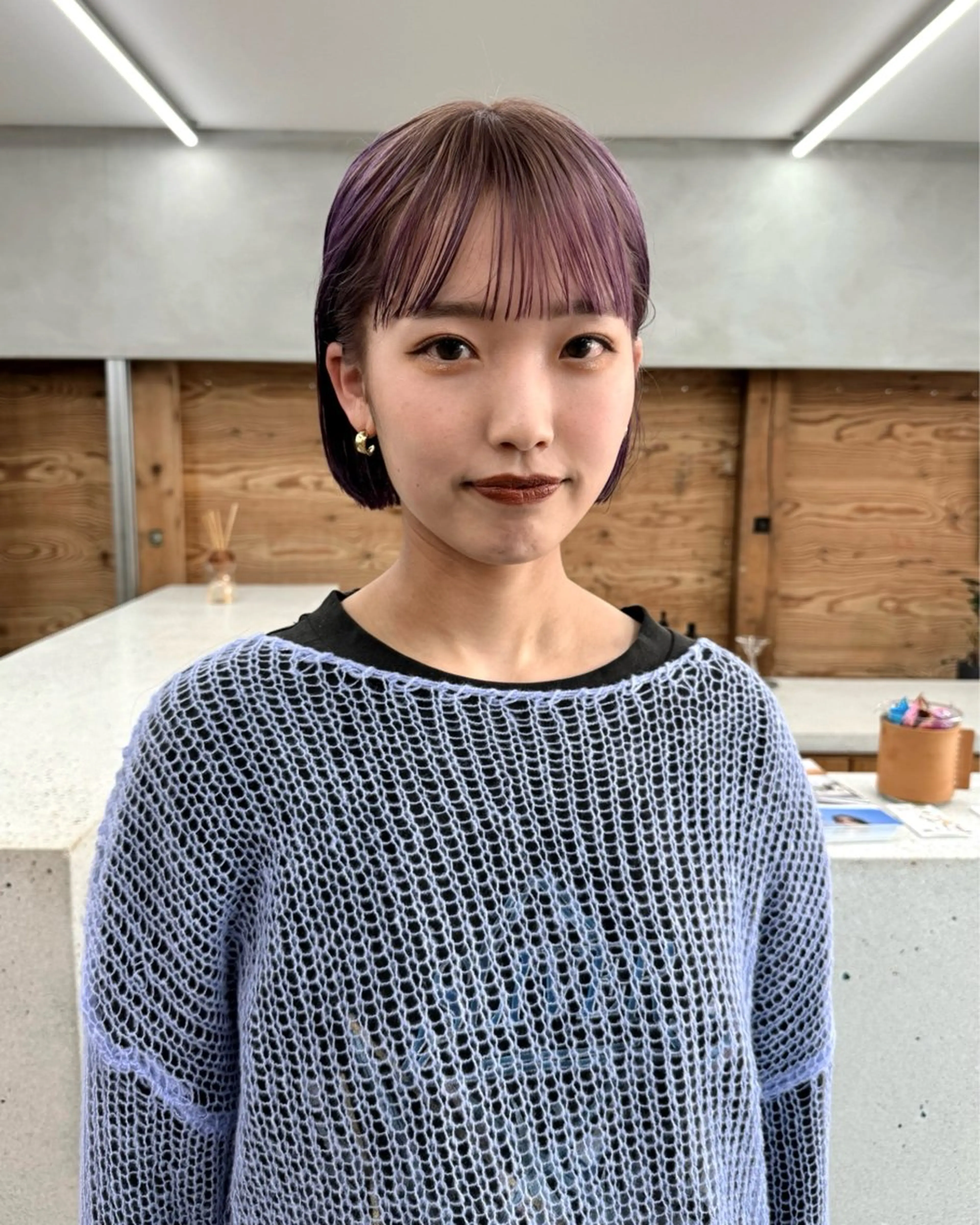 ショート カラー パープルカラー カット ヘアカラー トリートメント Kaito🐶/ デザイン/レイヤーのヘアスタイル