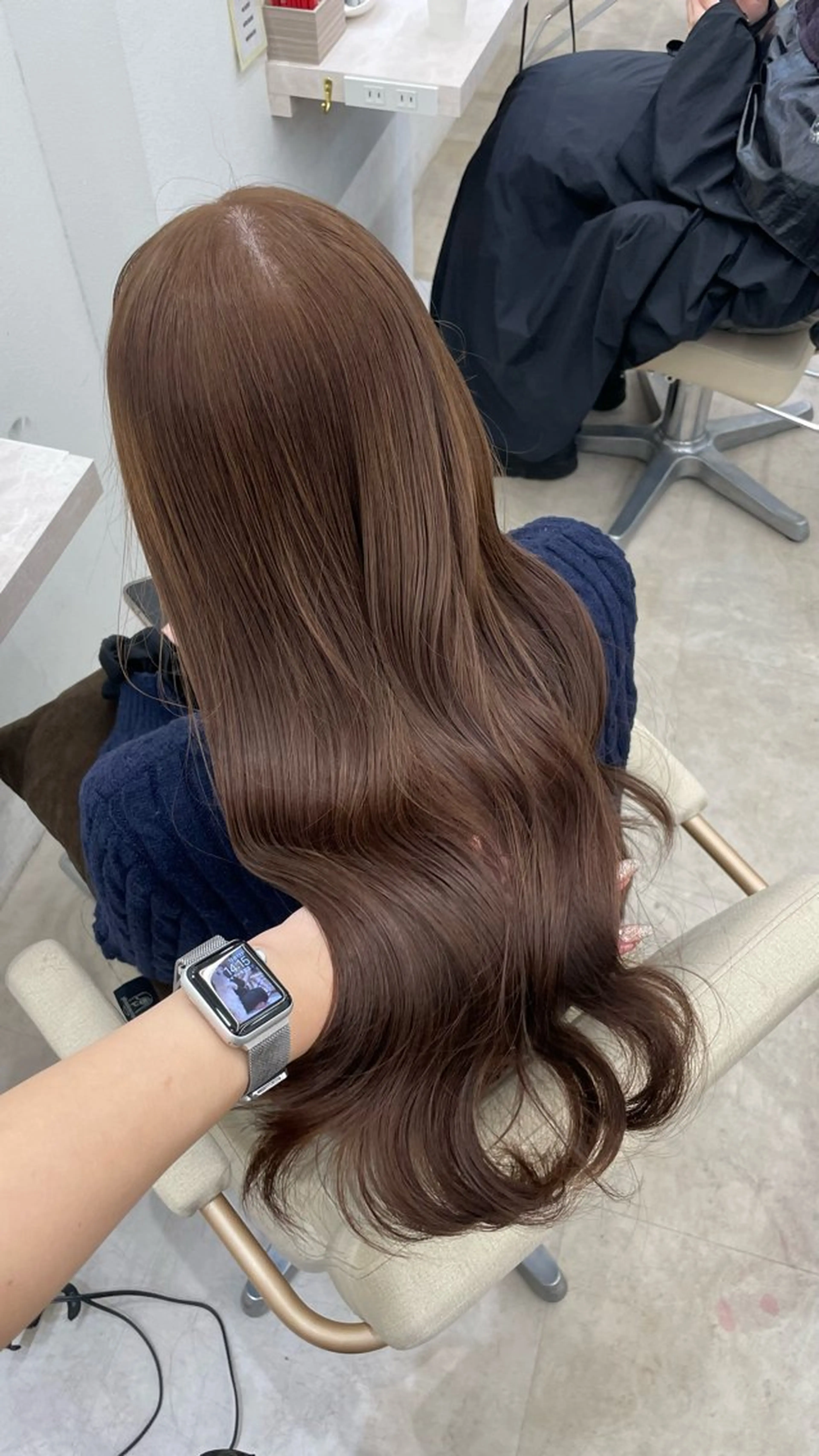 ロング カラー ブリーチ ブラウンカラー ダブルカラー ブリーチなしカラー ヘアカラー トリートメント 酸性縮毛矯正 梅田茶屋町 Juriのヘアスタイル