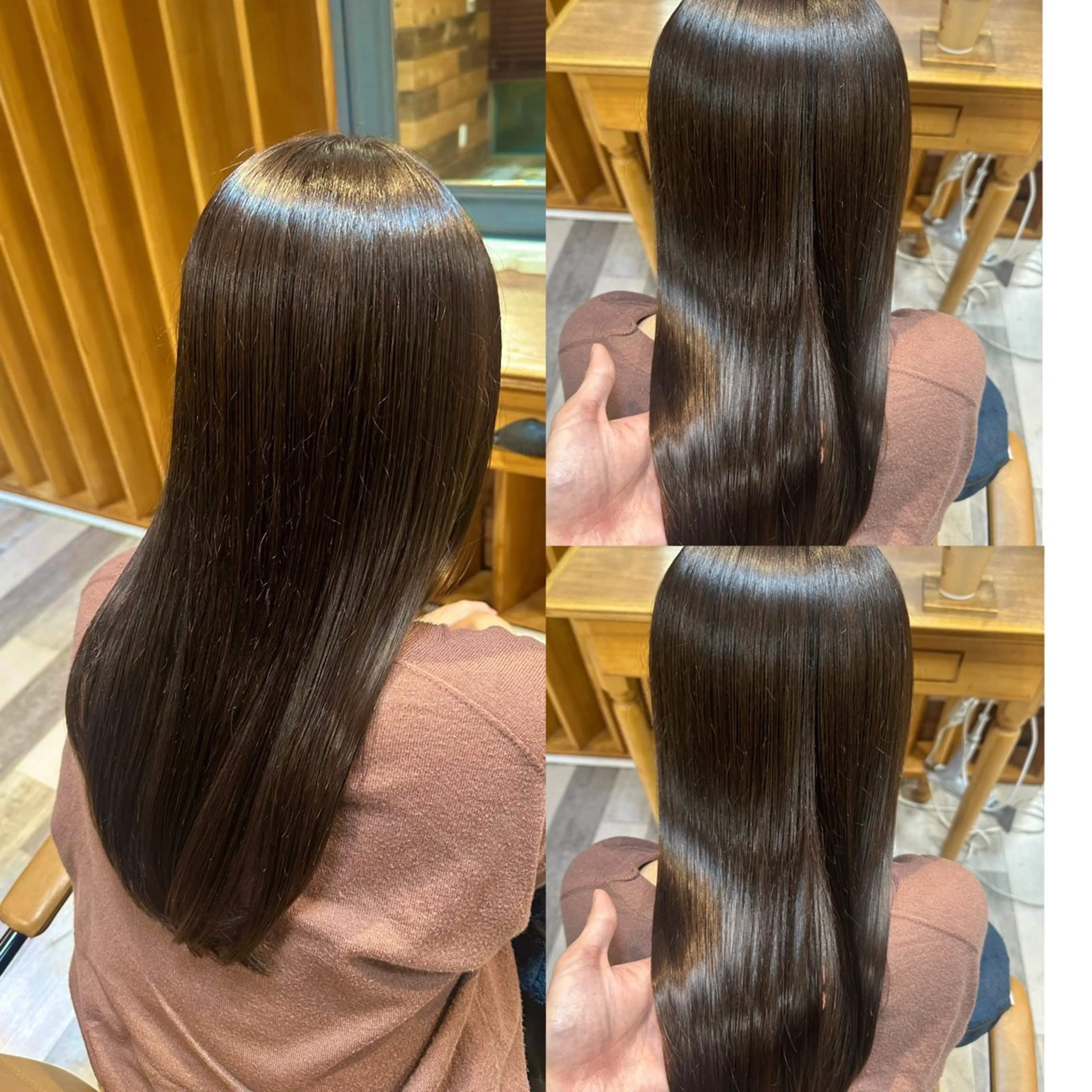 ミディアム カラー アッシュ ブラウンカラー 透明感カラー 和田 直也のヘアスタイル